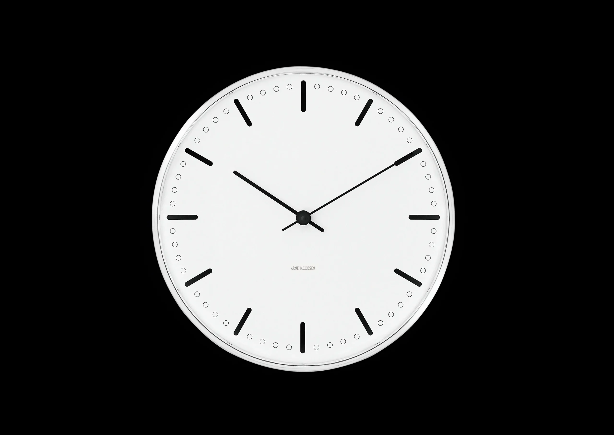 Arne Jacobsen Clocks City Hall Veggur Ø29 cm hvit/sort
