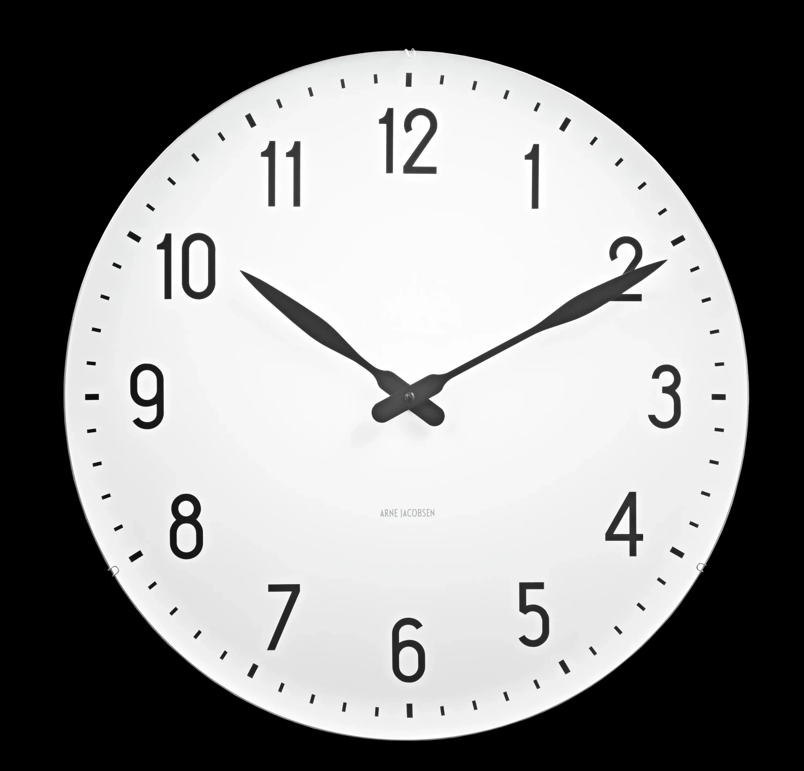 Arne Jacobsen Clocks Station Veggur Ø48 cm hvit/sort