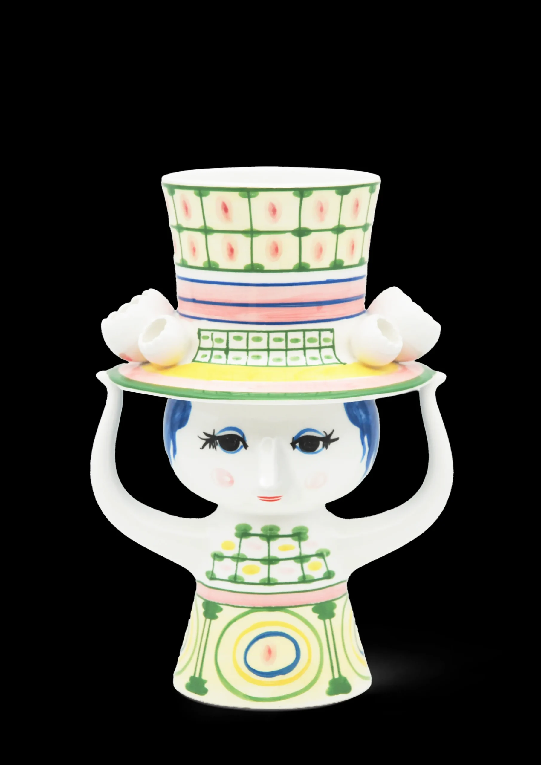 Bjørn Wiinblad Lady with hat Vase H24.5 cm grønn - Kjøp nå