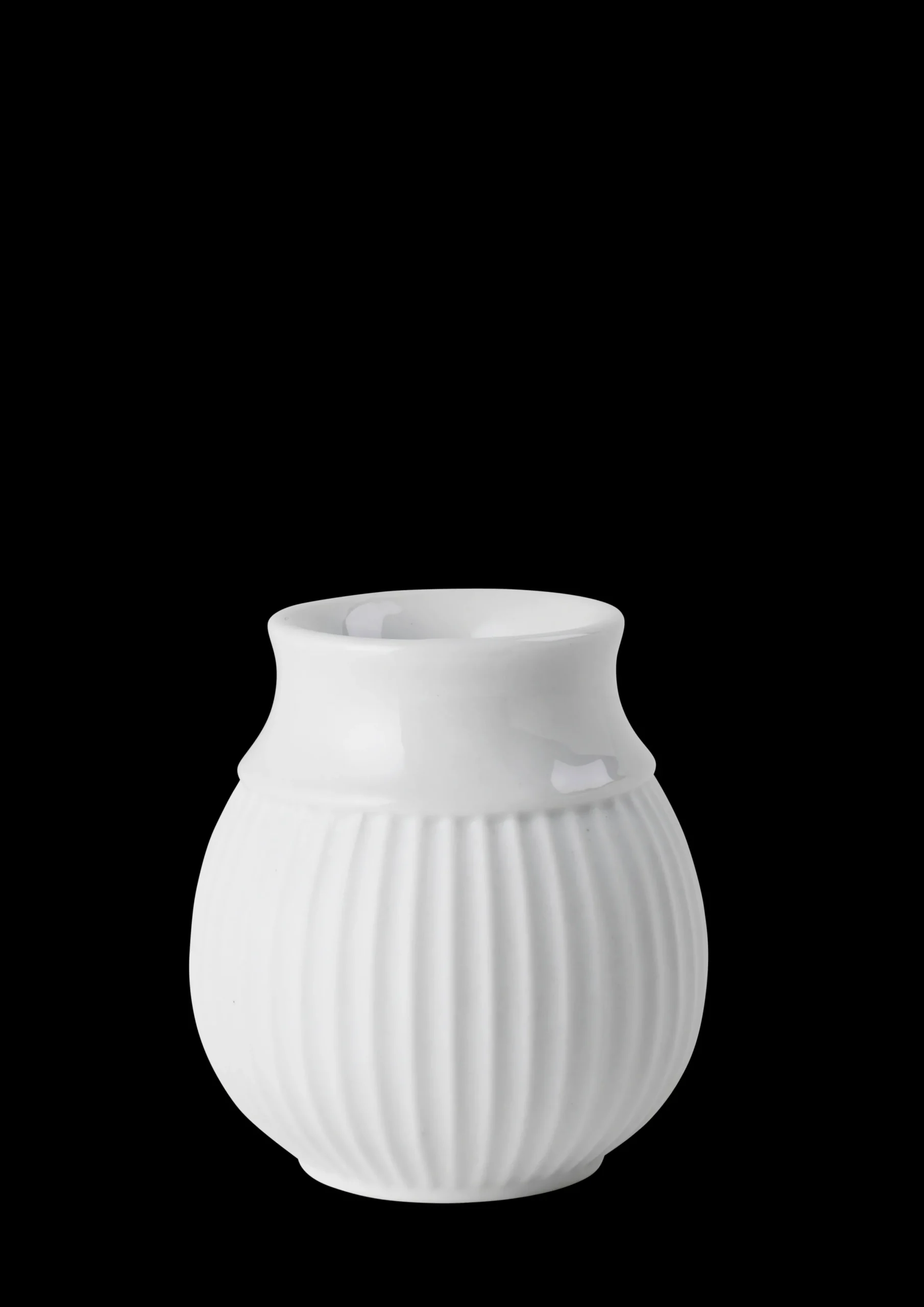 Lyngby Porcelæn Curve Lysestake H7 hvit