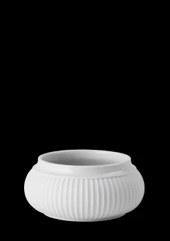 Lyngby Porcelæn Curve Lysestake til kubbelys Ø11 cm hvit