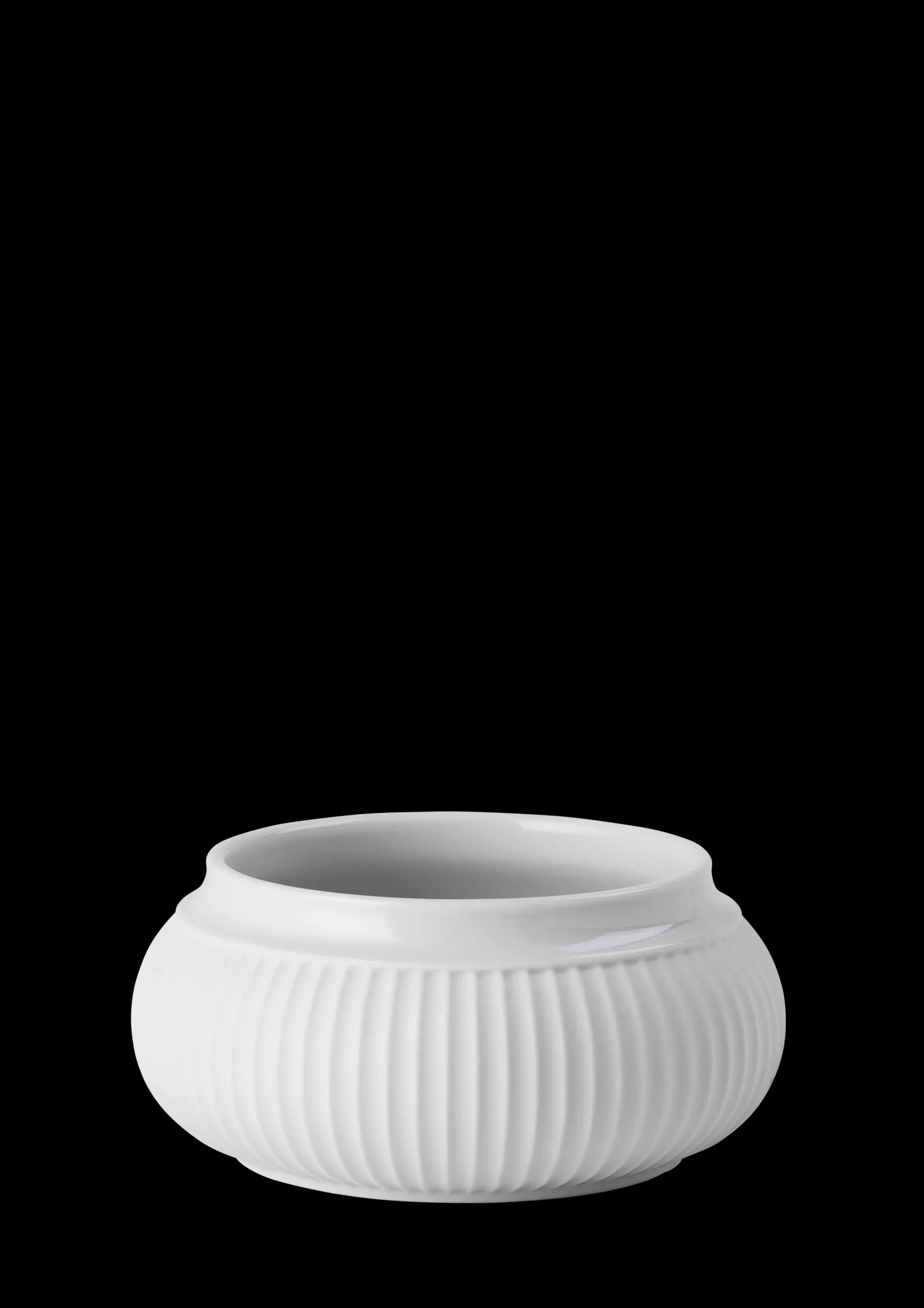 Lyngby Porcelæn Curve Lysestake til kubbelys Ø11 cm hvit