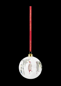Holmegaard Christmas Bauble Children ice skating Ø8 cm