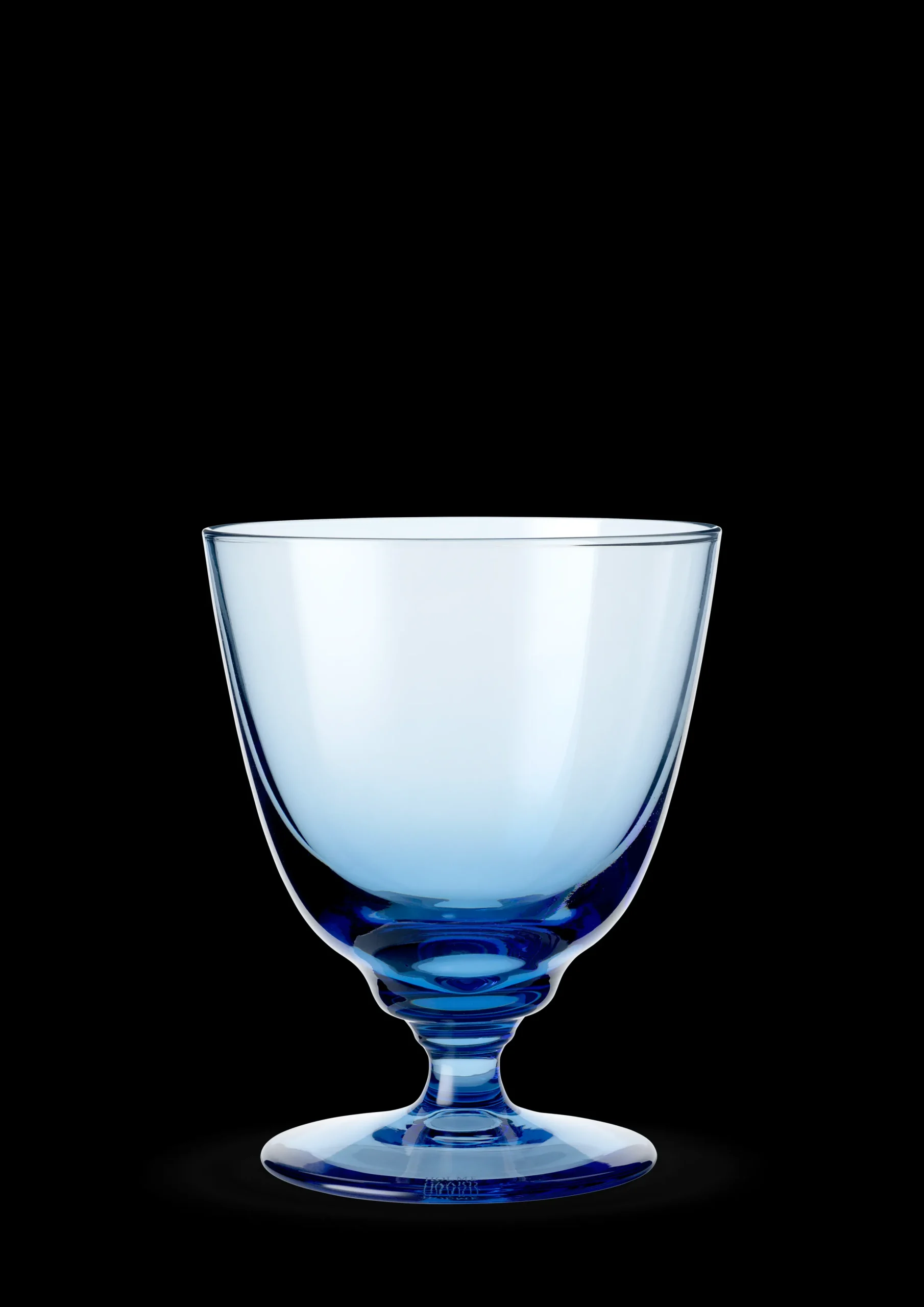 Holmegaard Flow Glass med stett 35 cl blå