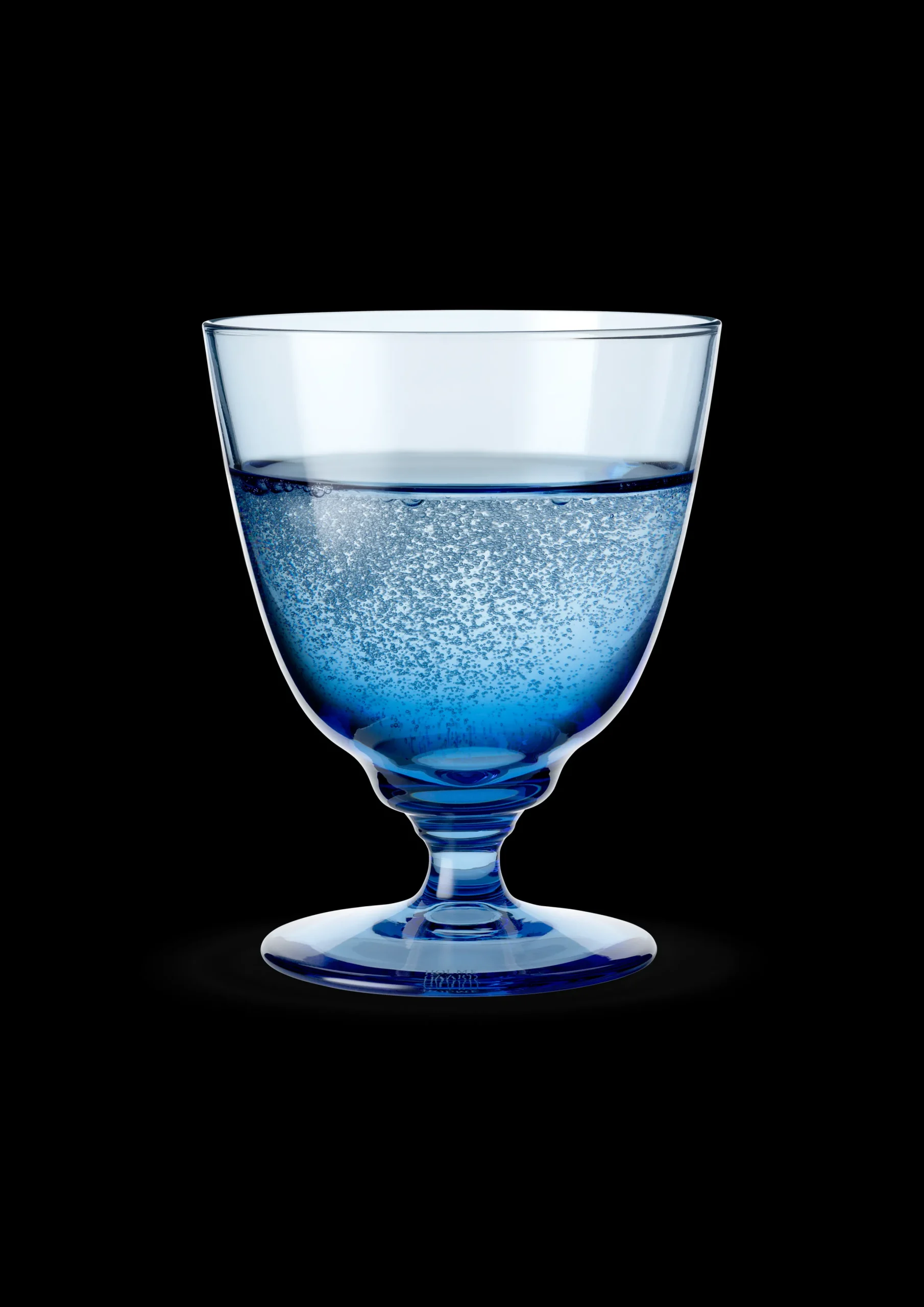 Holmegaard Flow Glass med stett 35 cl blå