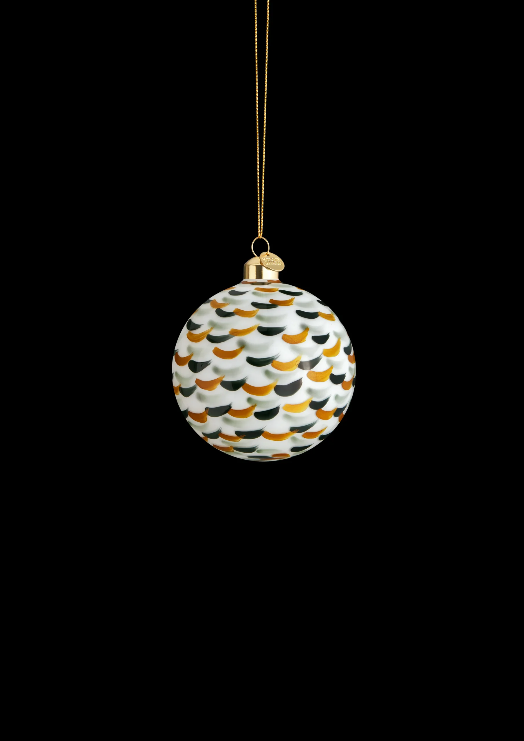 Holmegaard Souvenir Julekule Ø8 cm penselstrøk grønn
