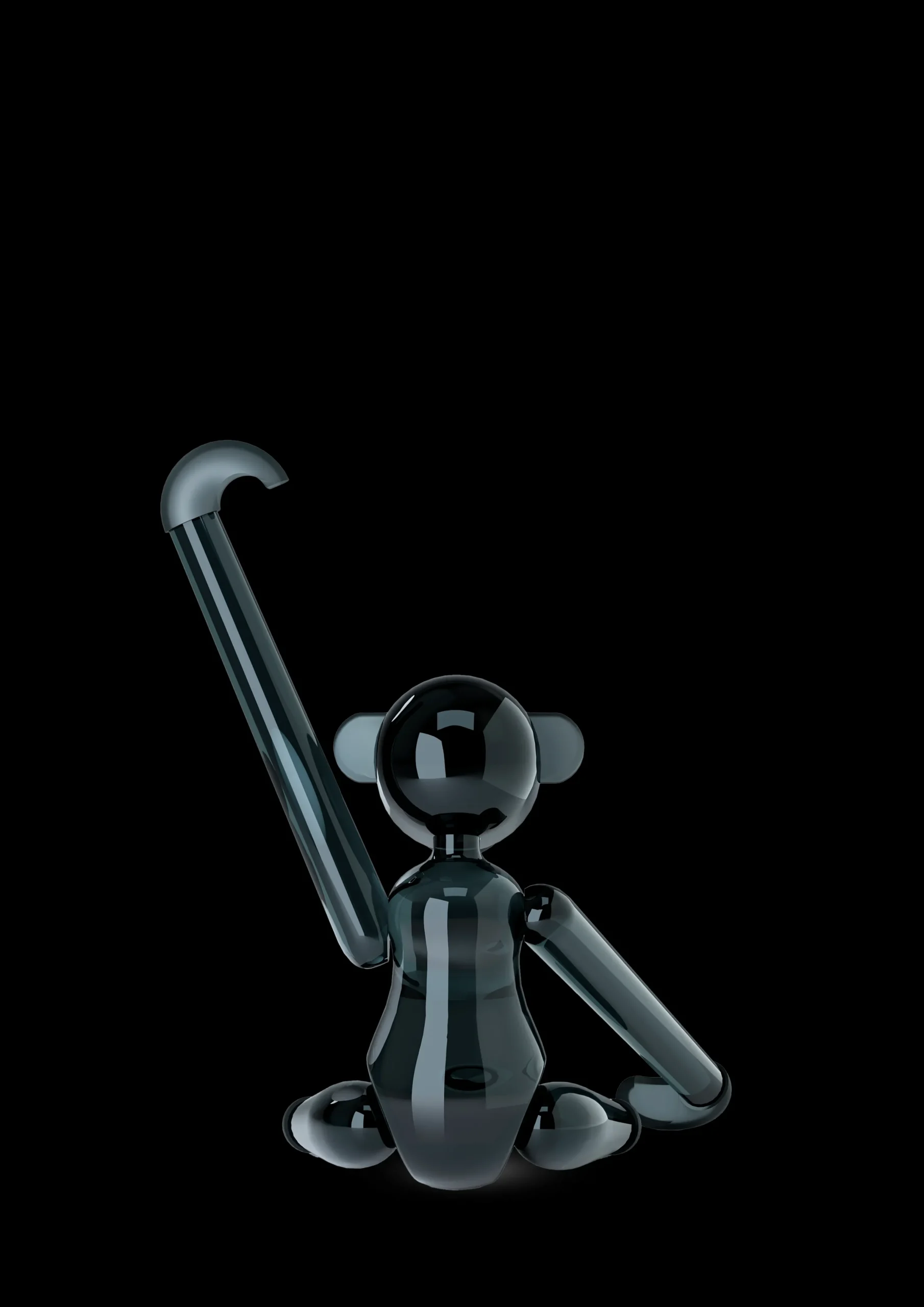 Holmegaard x Kay Bojesen Ape Liten – Røykglass, 14 cm