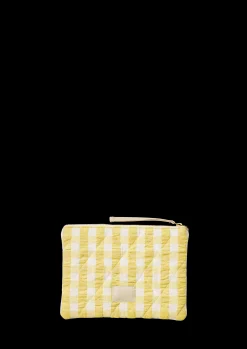 JUNA Bæk&Bølge Dalila Toiletbag 20x14 cm Gul/Hvit.