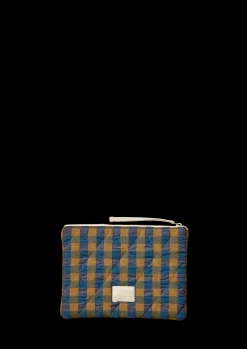 JUNA Bæk&Bølge Dalila Toiletbag 20x14 cm Blå/Oker.