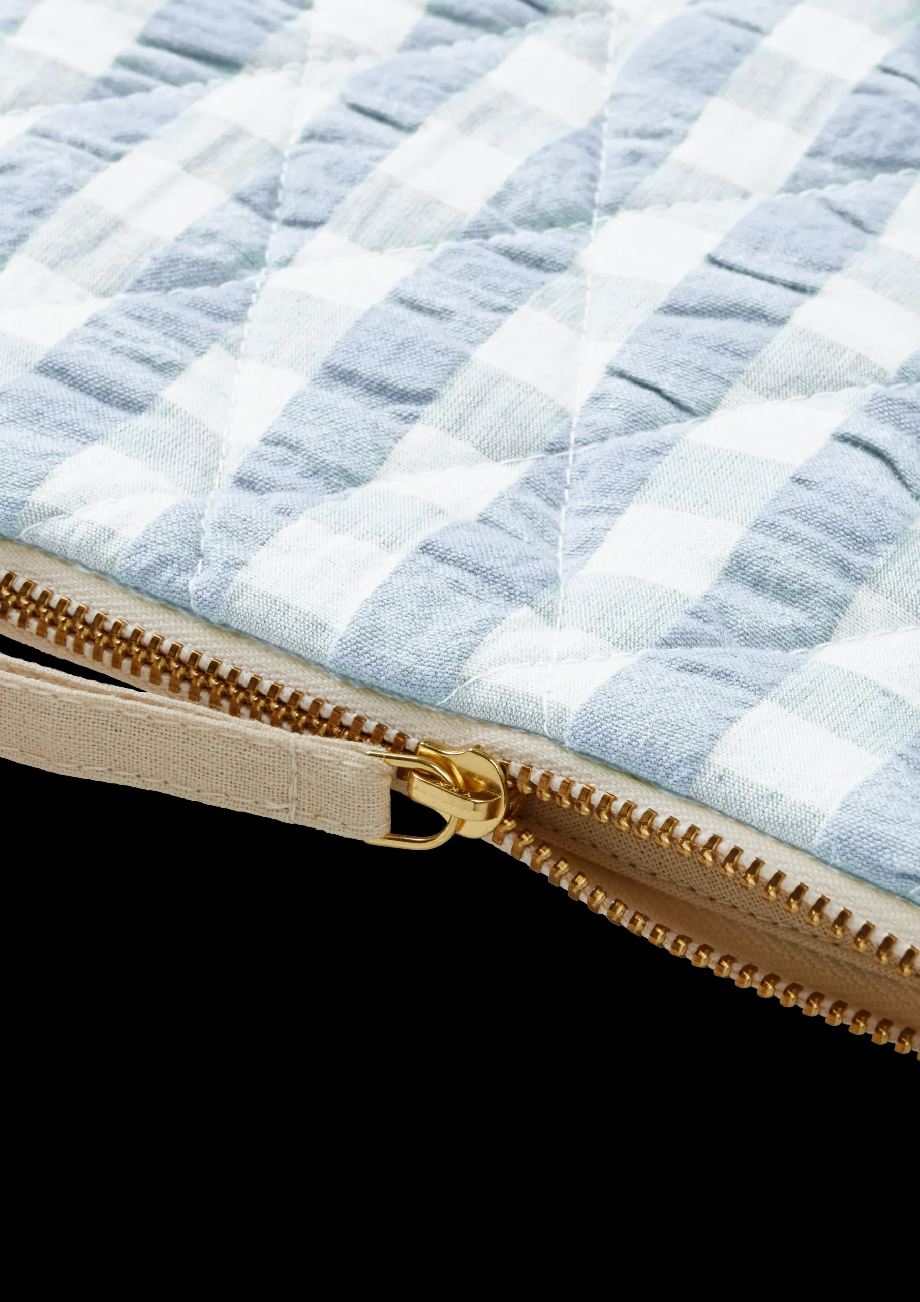 JUNA Bæk&Bølge Dalila Toiletbag 20x14 cm Lys blå/Hvit