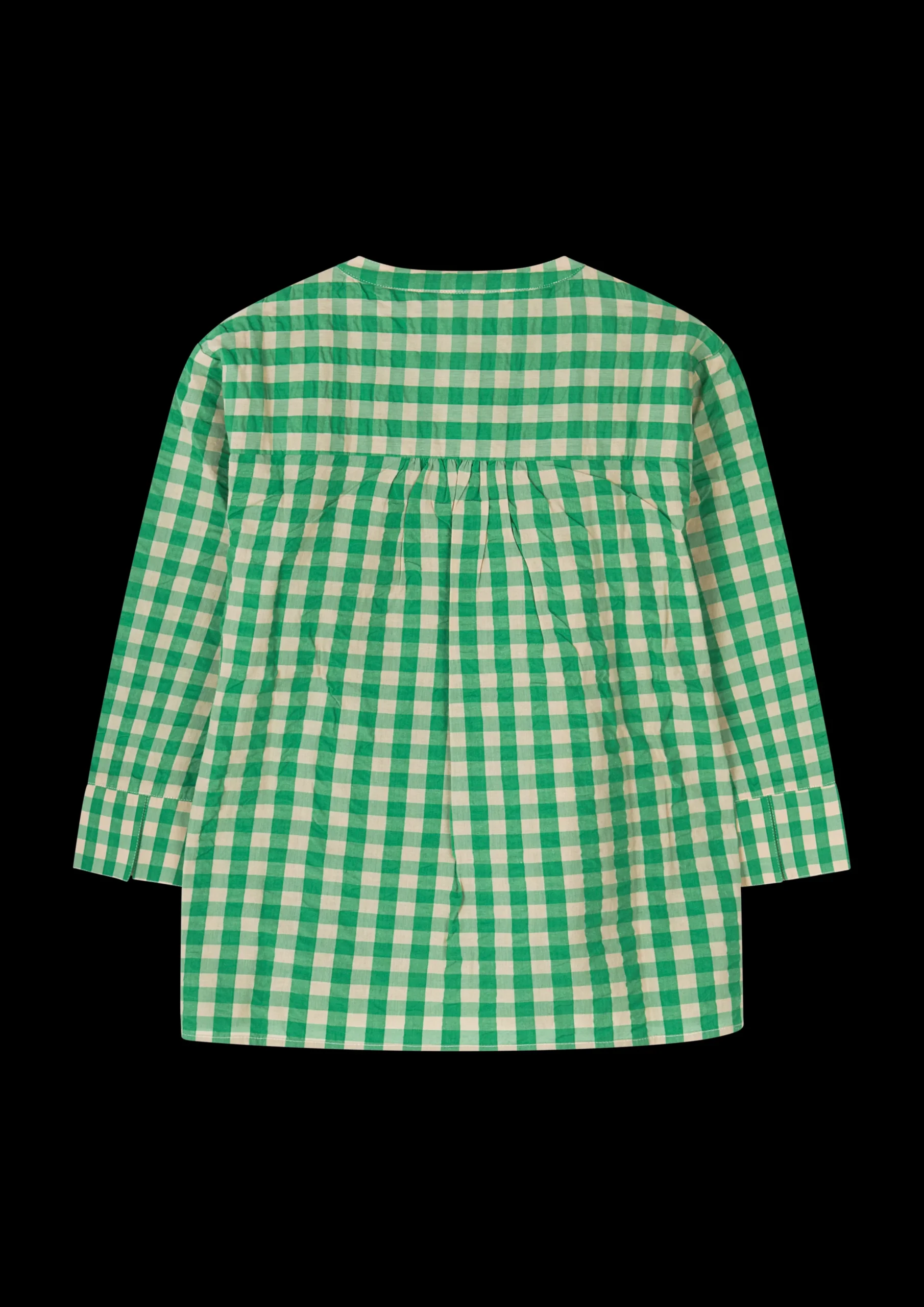 JUNA Bæk&Bølge Irene shirt S/M grønn/sand - Kjøp nå