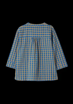 JUNA Bæk&Bølge Irene shirt S/M blå/oker