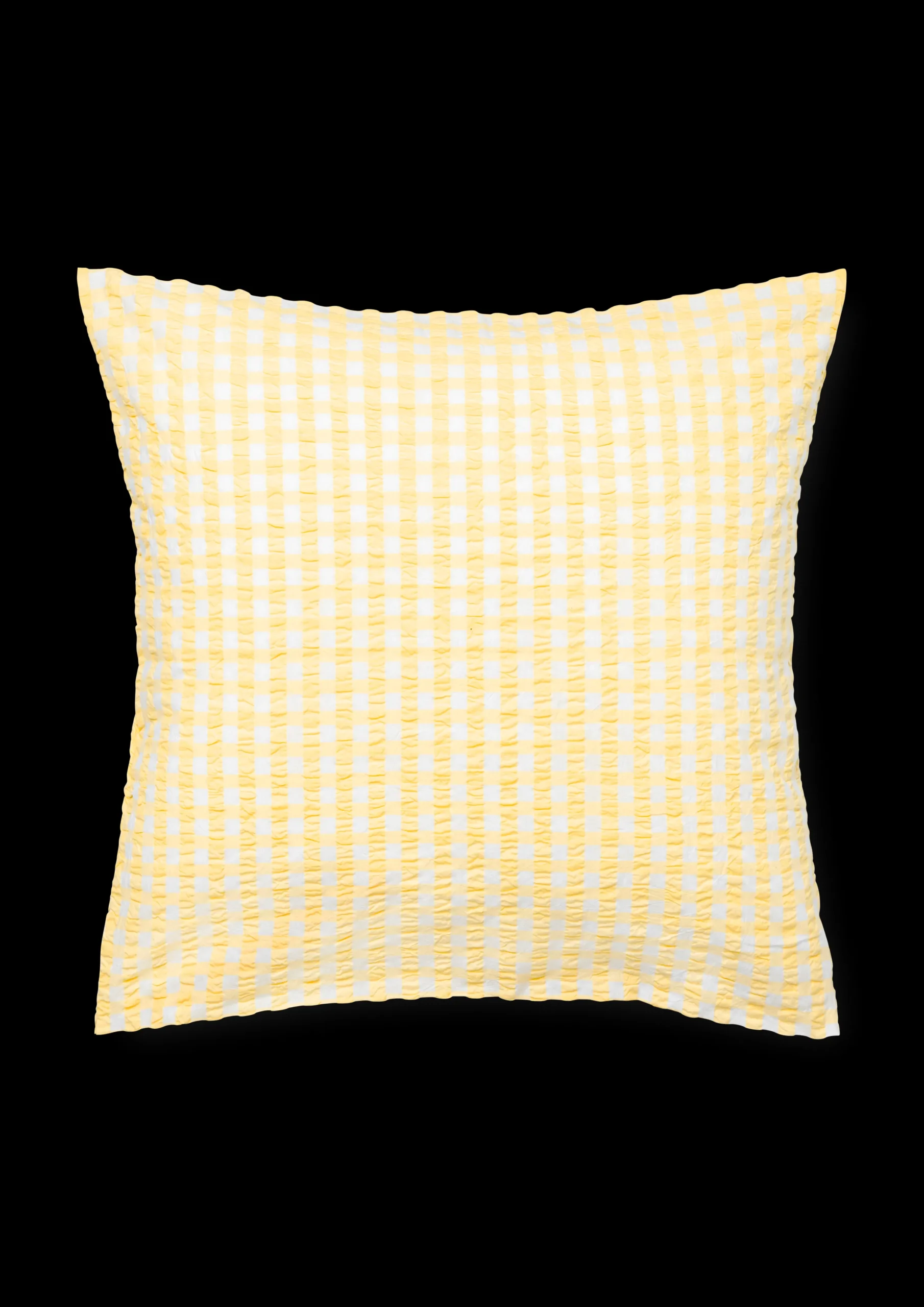 JUNA Bæk&Bølge Putetrekk 63x60 cm gul/hvit DK
