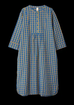 JUNA Bæk&Bølge Sonja dress S/M blå/oker