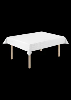 JUNA Brick damaskduk, hvit, 150 x 220 cm – Kjøp her