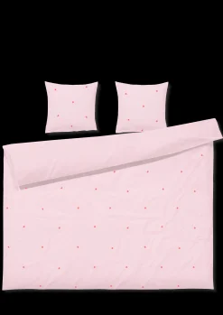 JUNA Daisy Sengetøy 220x220 cm pink/rød SE