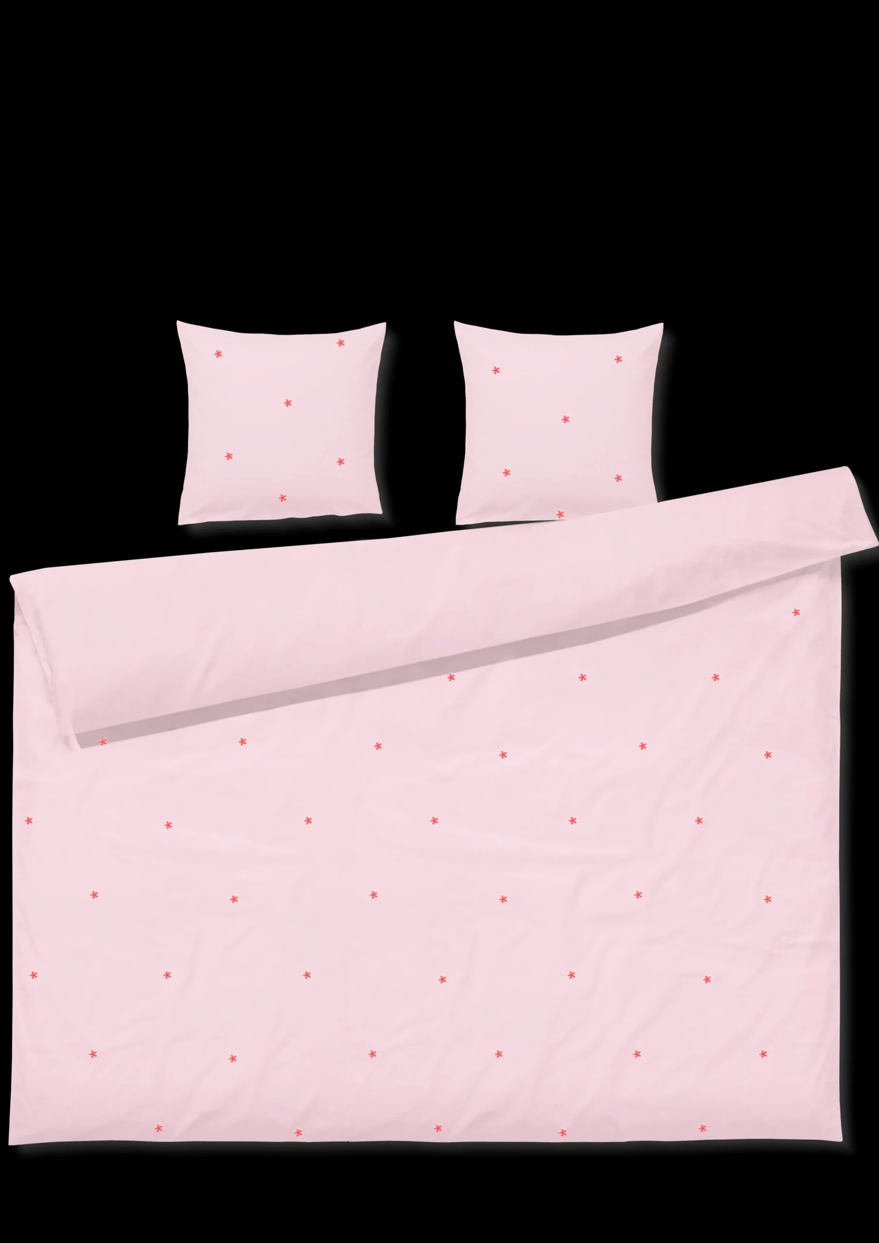 JUNA Daisy Sengetøy 220x220 cm pink/rød SE