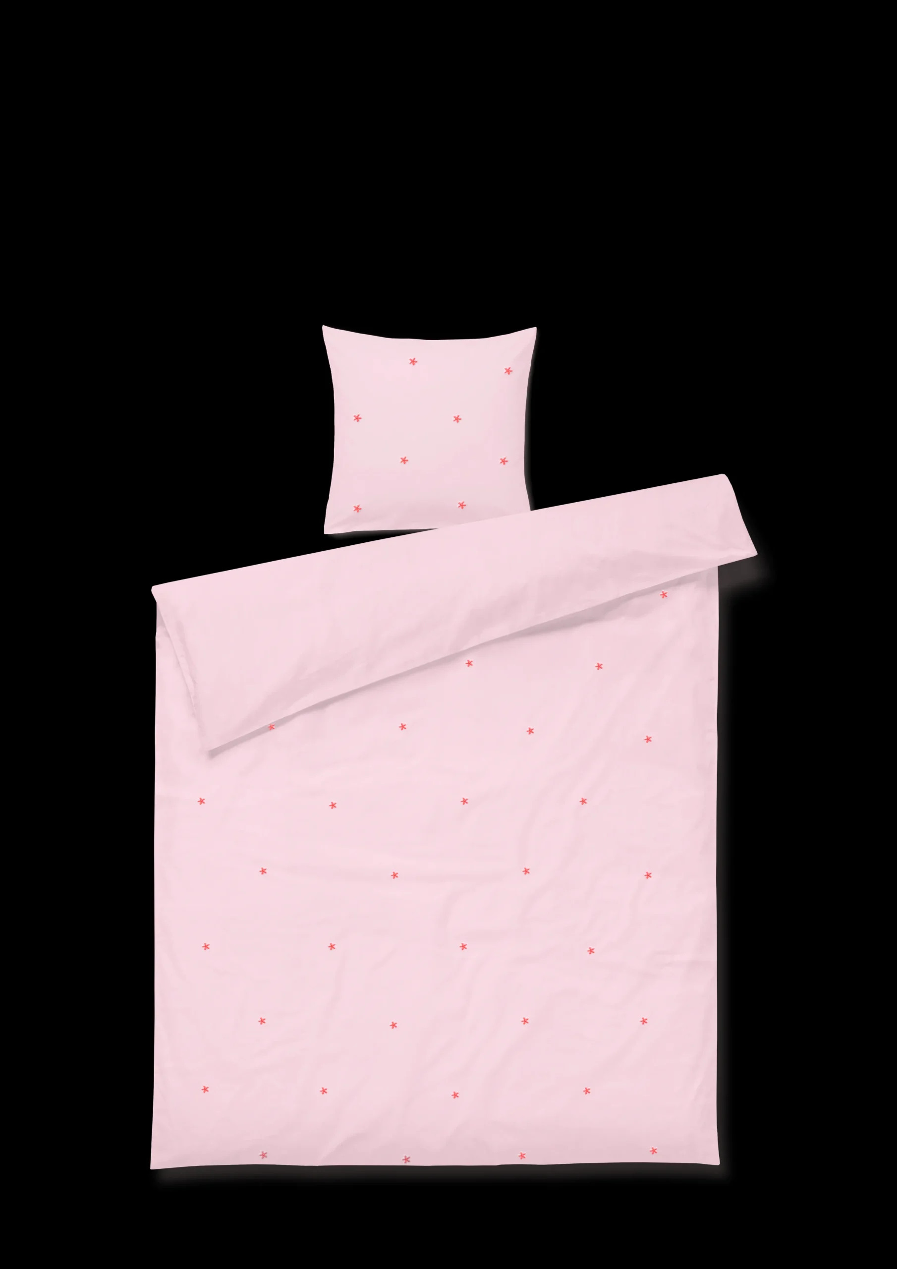 JUNA Daisy Sengetøy 150x210 cm pink/rød SE