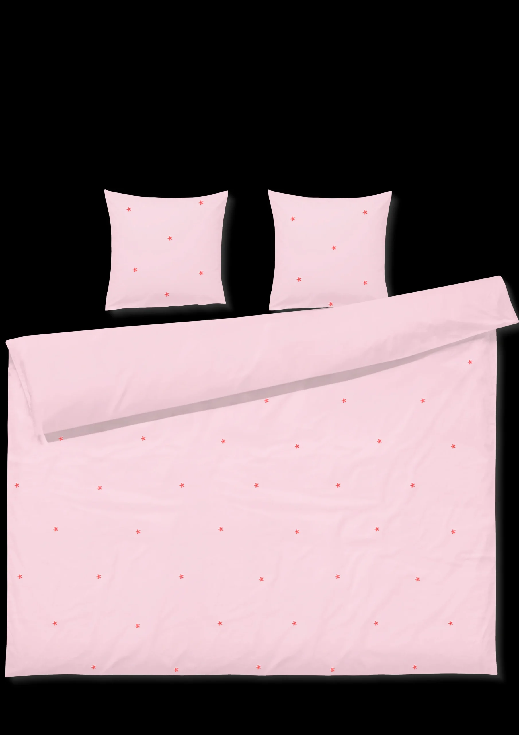 JUNA Daisy Sengetøy 200x220 cm pink/rød DK