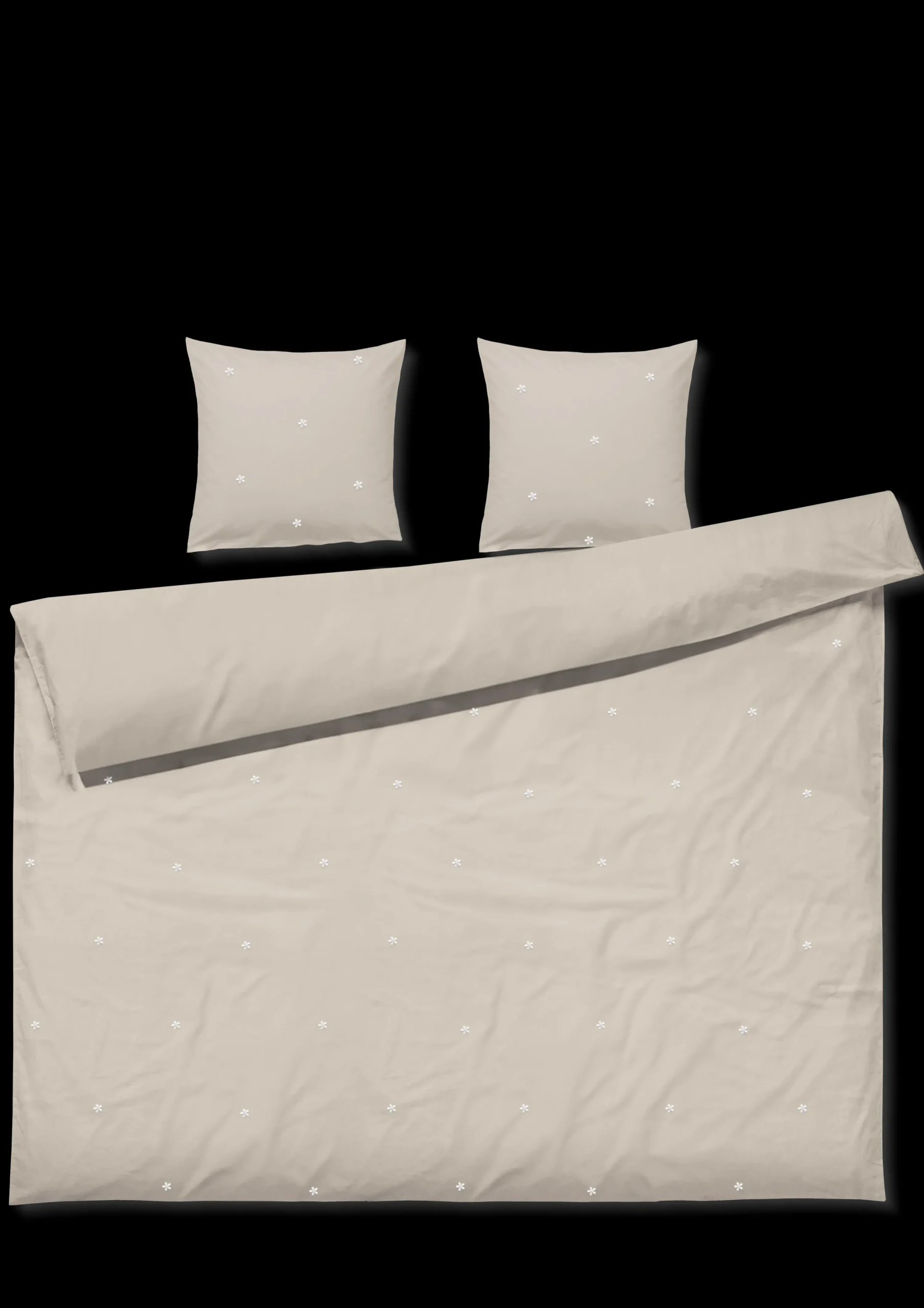 JUNA Daisy Sengetøy 200x220 cm sand/hvit DK