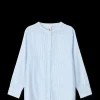 JUNA Monochrome Lines Ida shirt XS lys blå/hvit