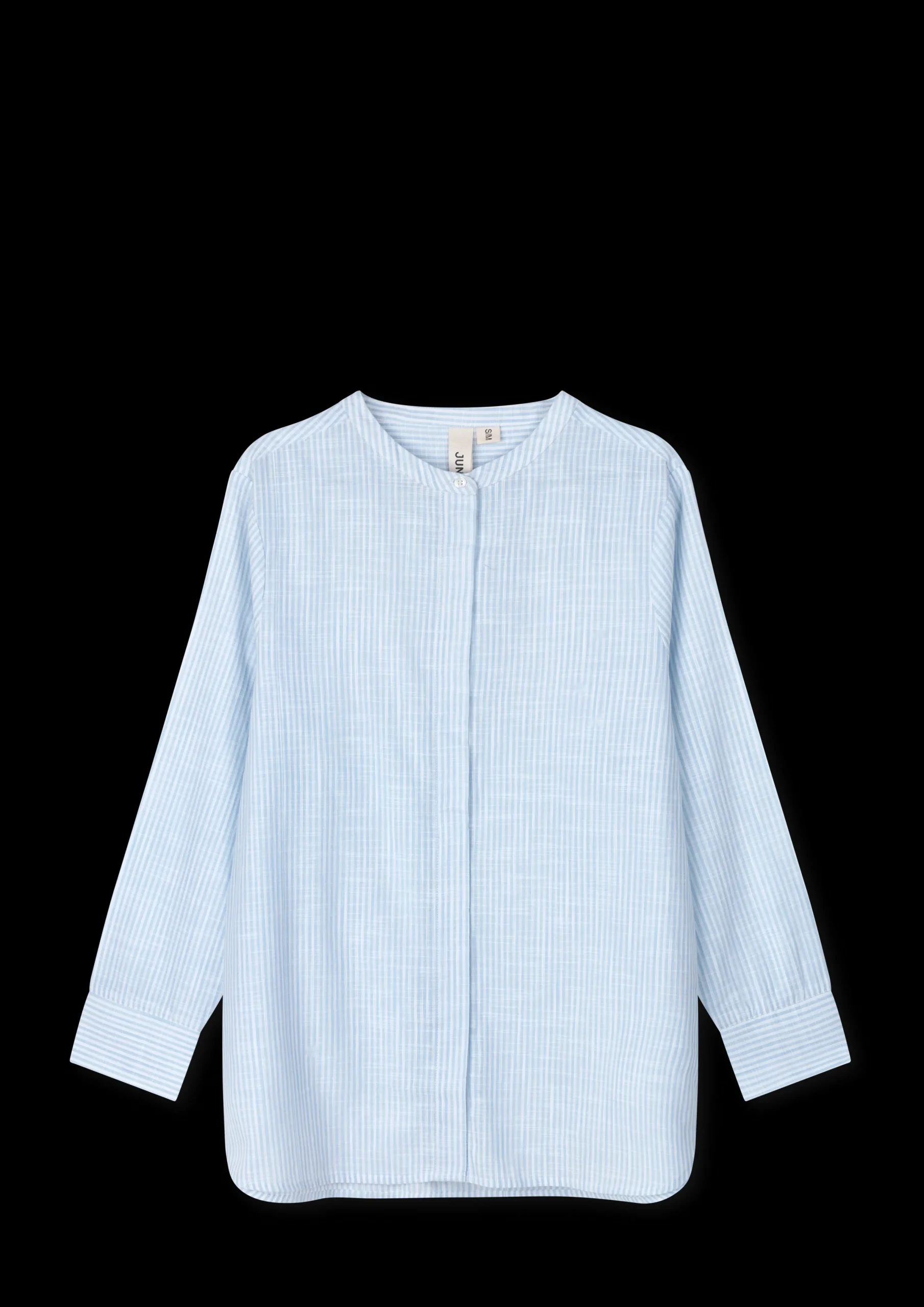 JUNA Monochrome Lines Ida shirt XS lys blå/hvit