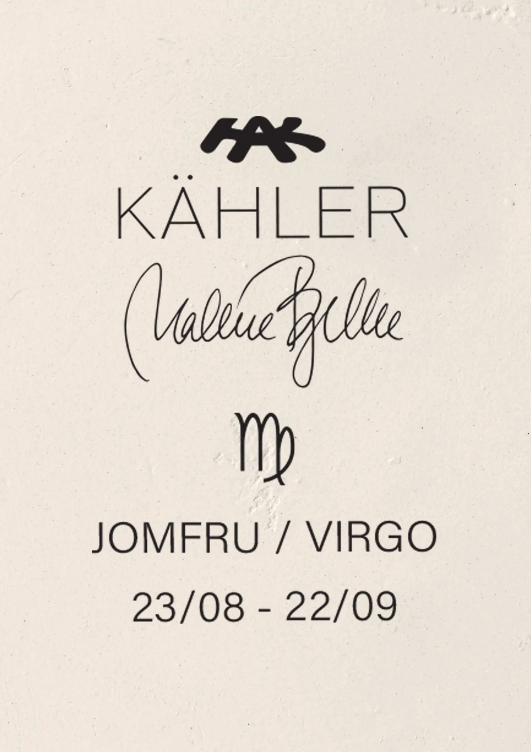 Kähler Astro Virgo H21 hvit