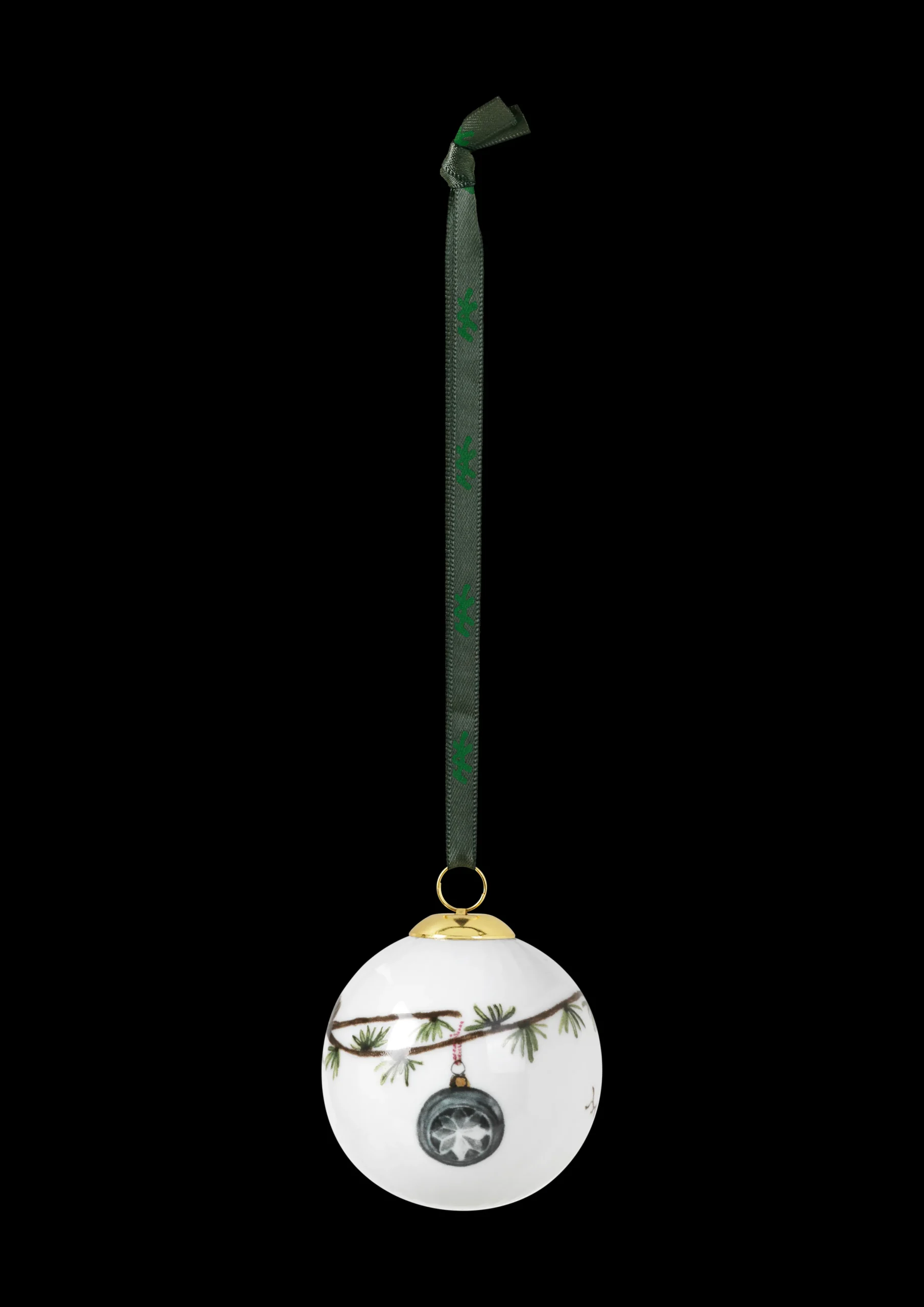 Kähler Hammershøi Christmas Kule 2020 Ø6 cm hvit m. deko
