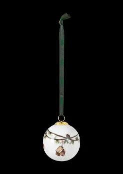 Kähler Hammershøi Christmas Kule 2020 Ø6 cm hvit m. deko