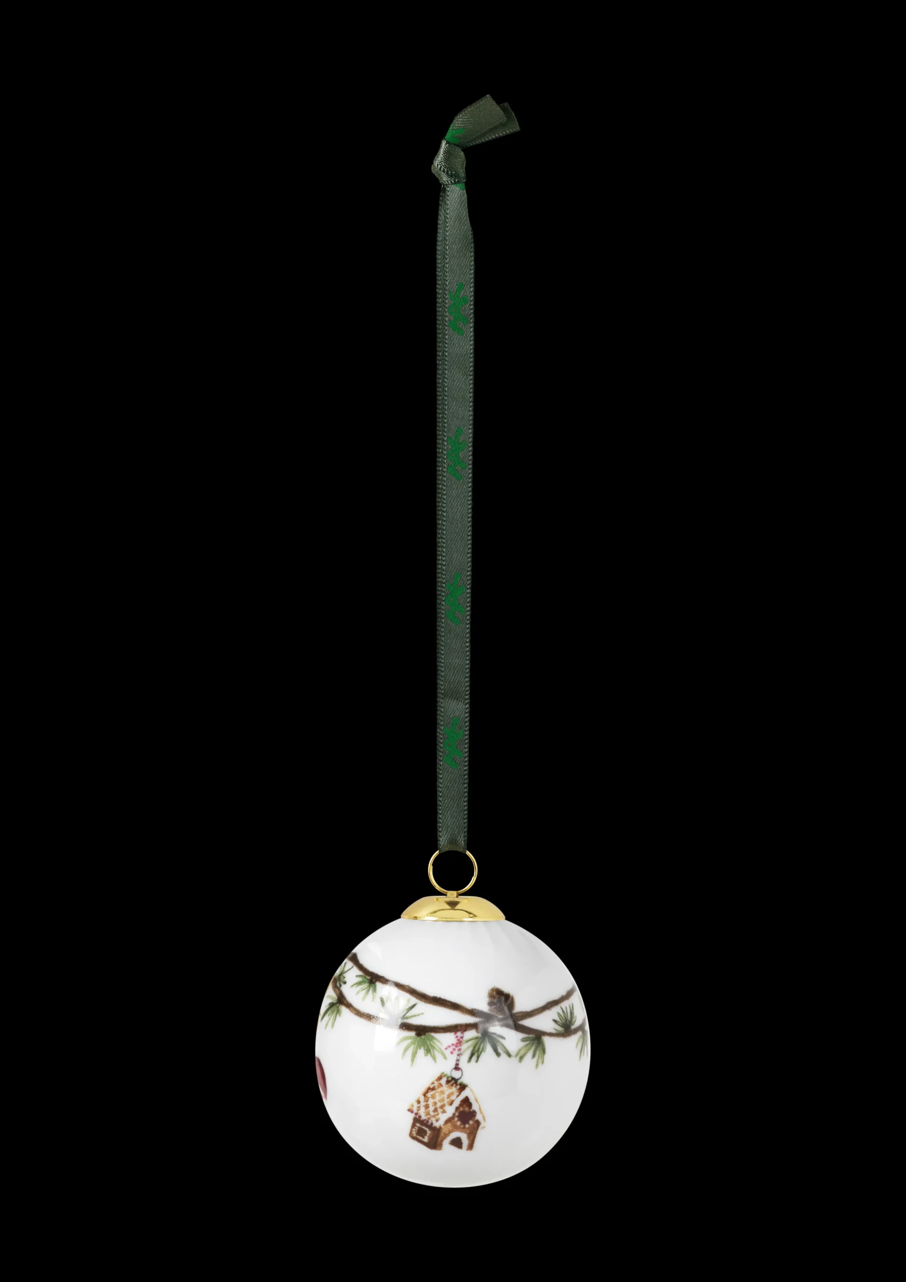 Kähler Hammershøi Christmas Kule 2020 Ø6 cm hvit m. deko