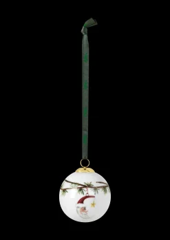 Kähler Hammershøi Christmas Kule 2019 Ø6 cm hvit m. deko