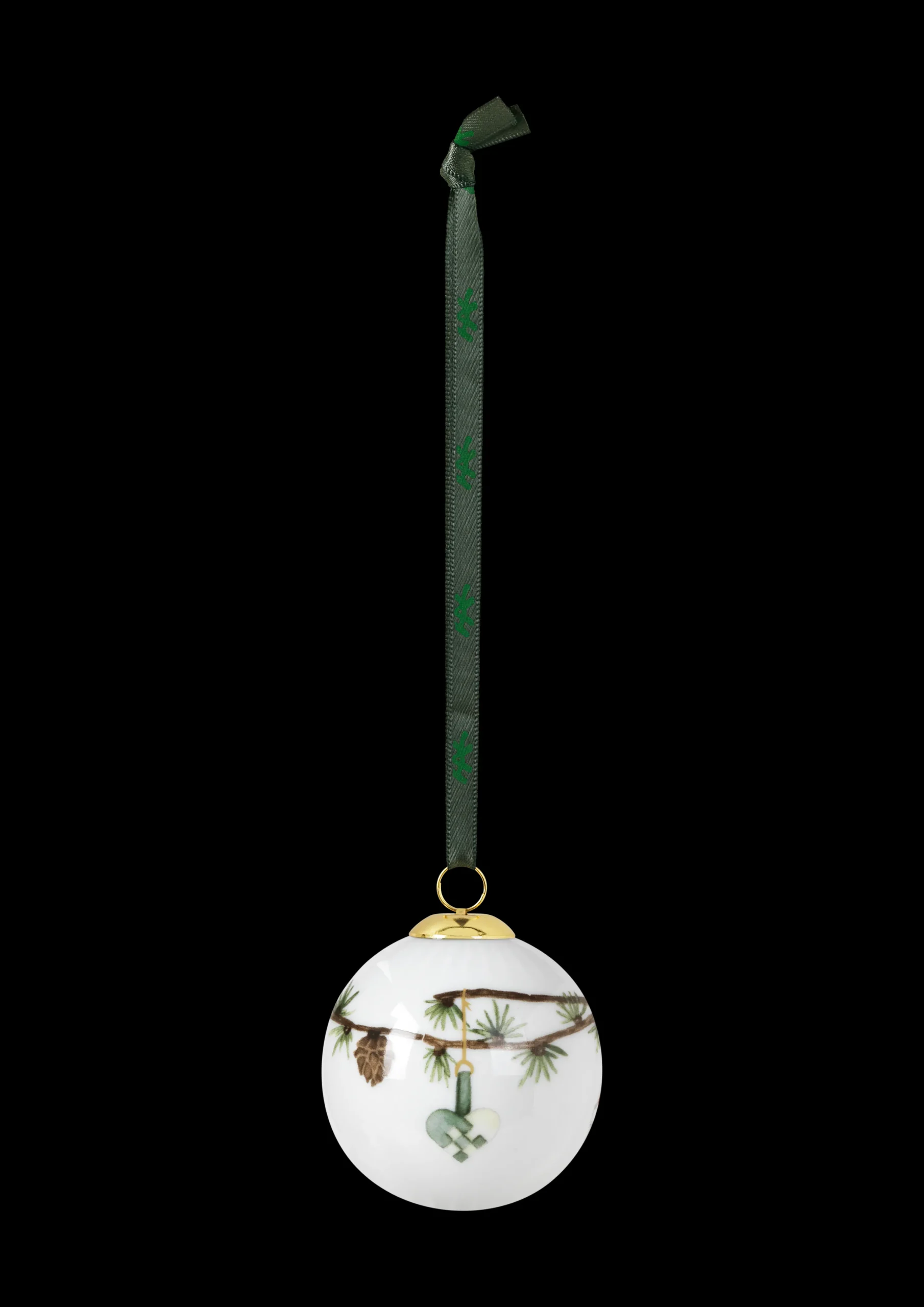 Kähler Hammershøi Christmas Kule 2019 Ø6 cm hvit m. deko