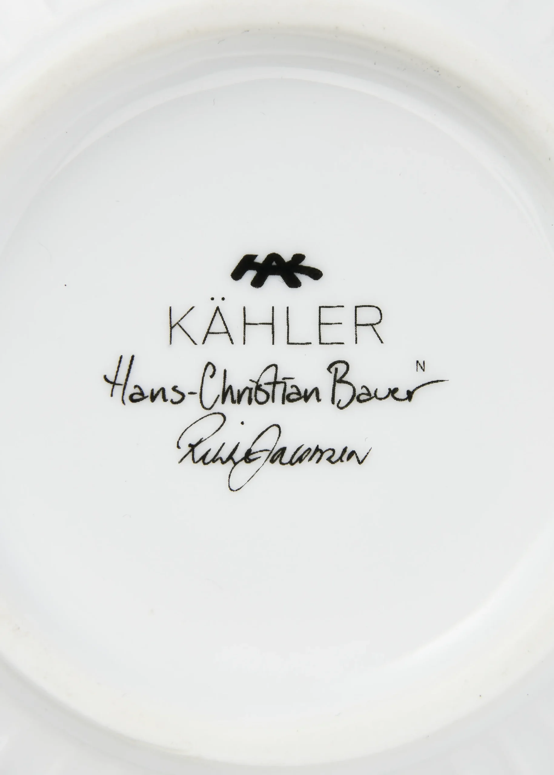 Kähler Hammershøi Christmas Skål 2024 Ø12 cm Hvit m. deko