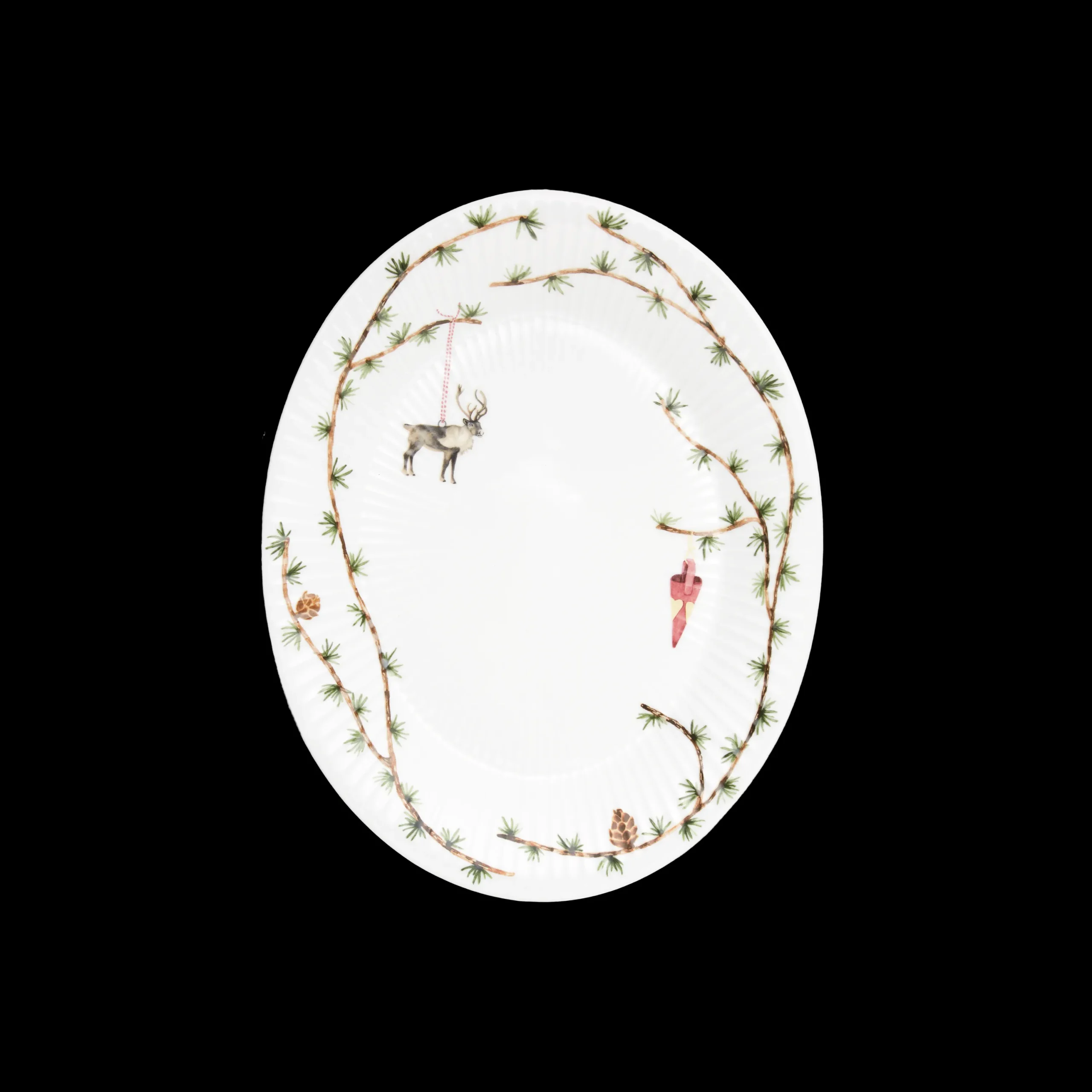 Kähler Hammershøi Christmas Oval bord skål 34x27
