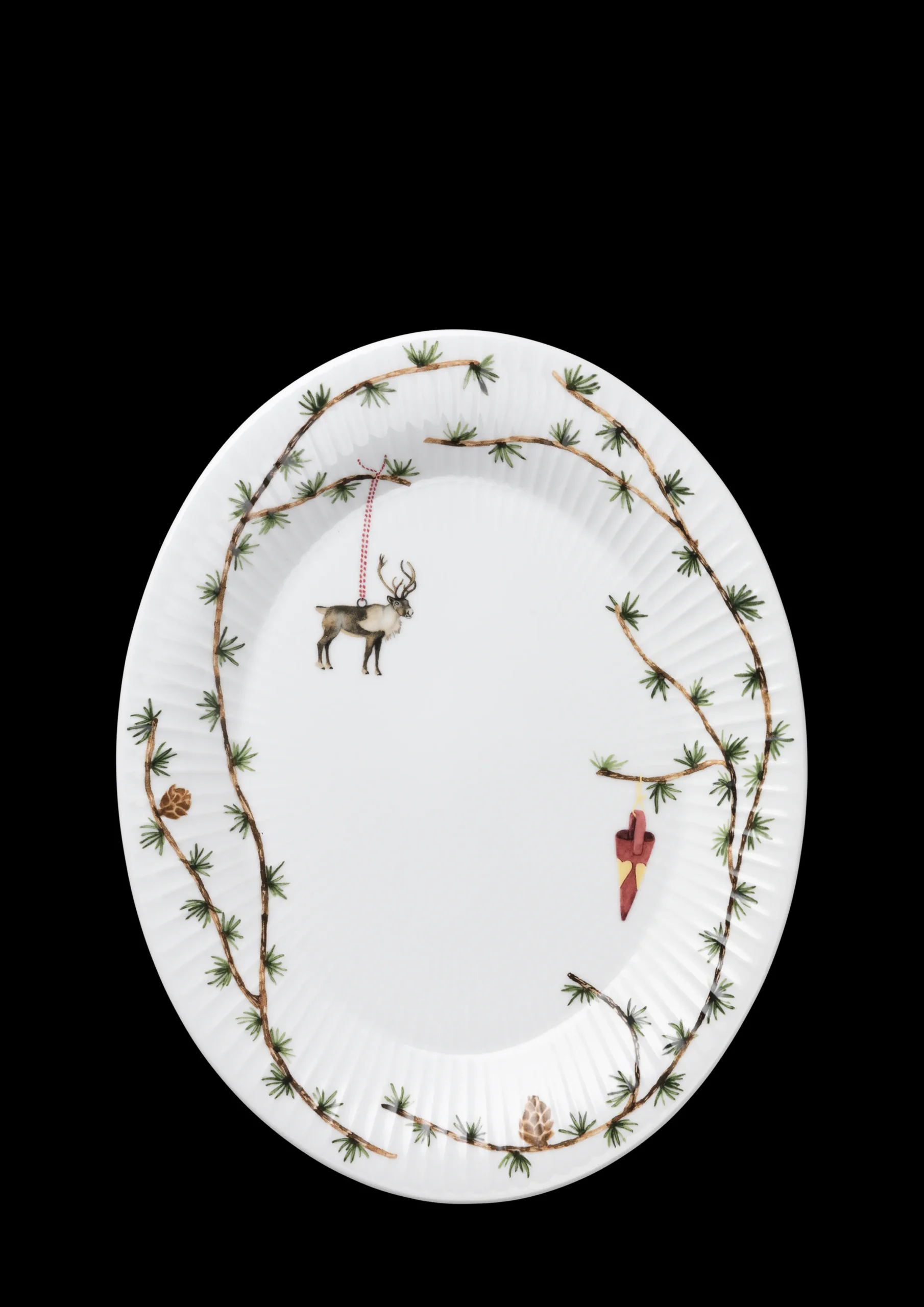 Kähler Hammershøi Christmas Oval bord skål 34x27