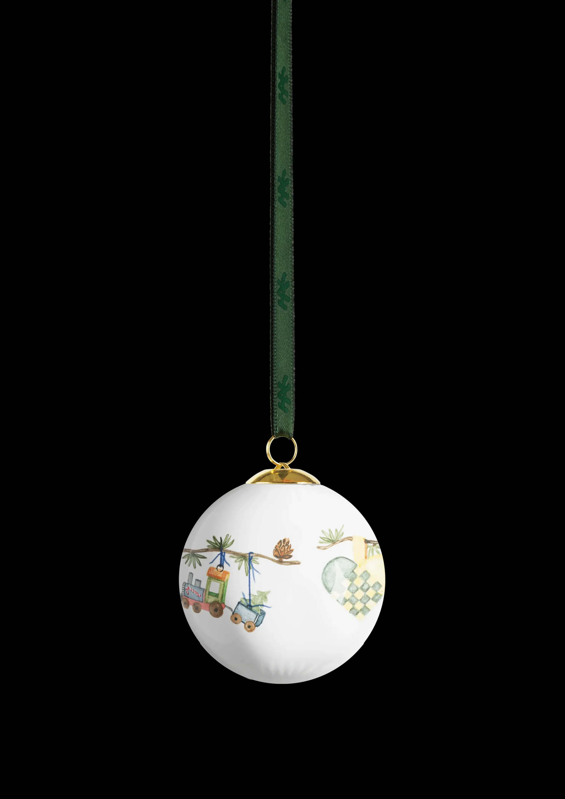 Kähler Hammershøi Christmas Kule 2024 Ø6 cm hvit m. deko