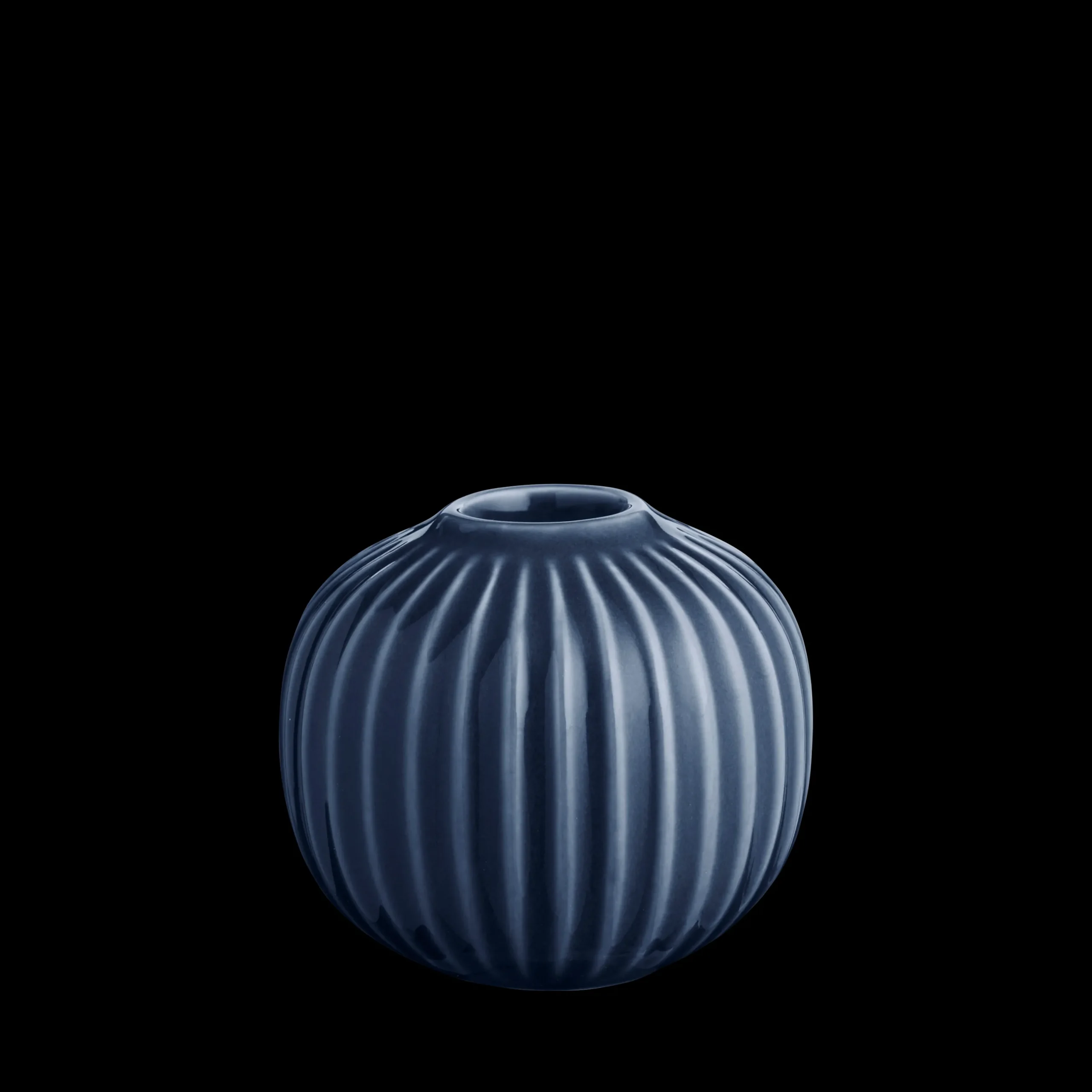 Kähler Hammershøi Lysestake rund Ø7.5 cm indigo (18182)