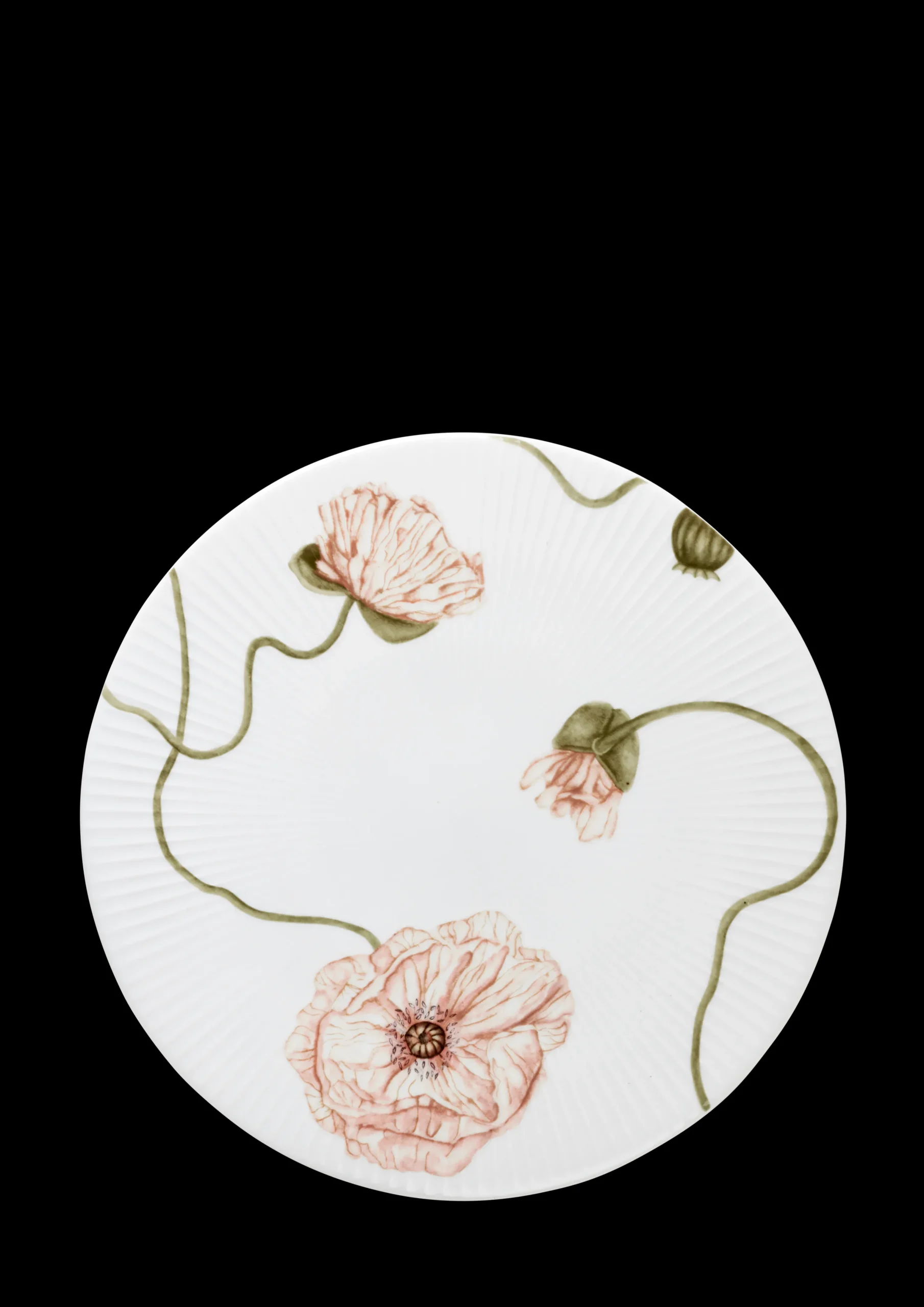Kähler Hammershøi Poppy Kakefat Ø30 cm hvit m. deko