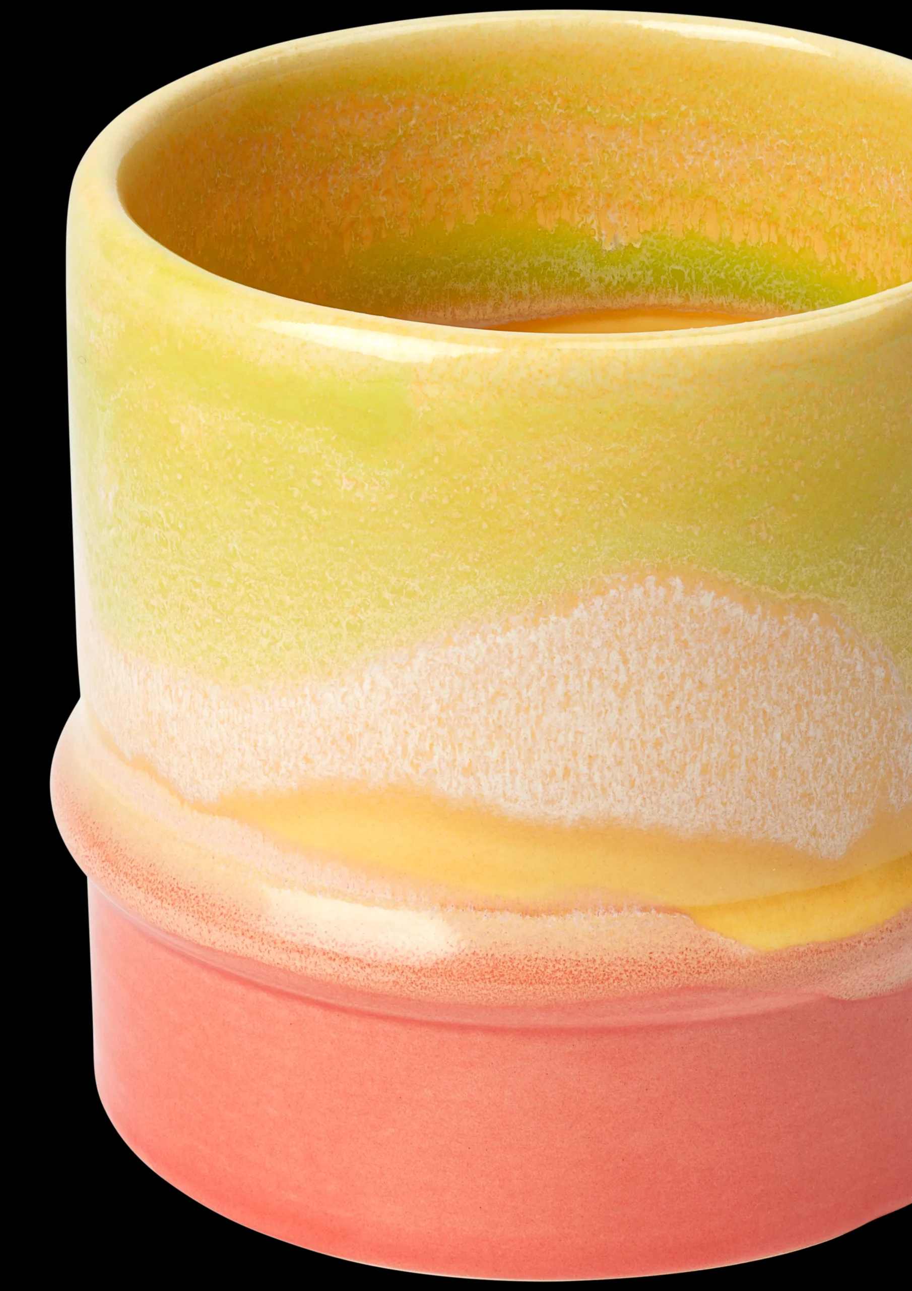 Kähler Poppery Krus 36 cl yellow/apple green/pink