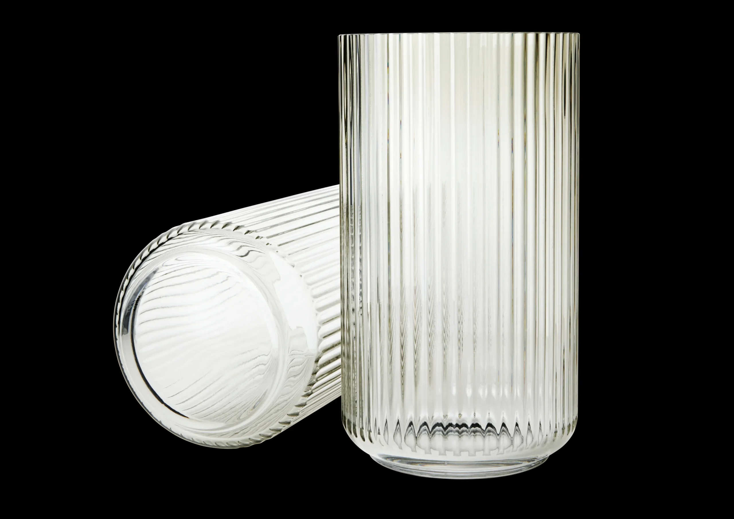 Lyngby Porcelæn Lyngby Vase H31 smoke munnblåst glass