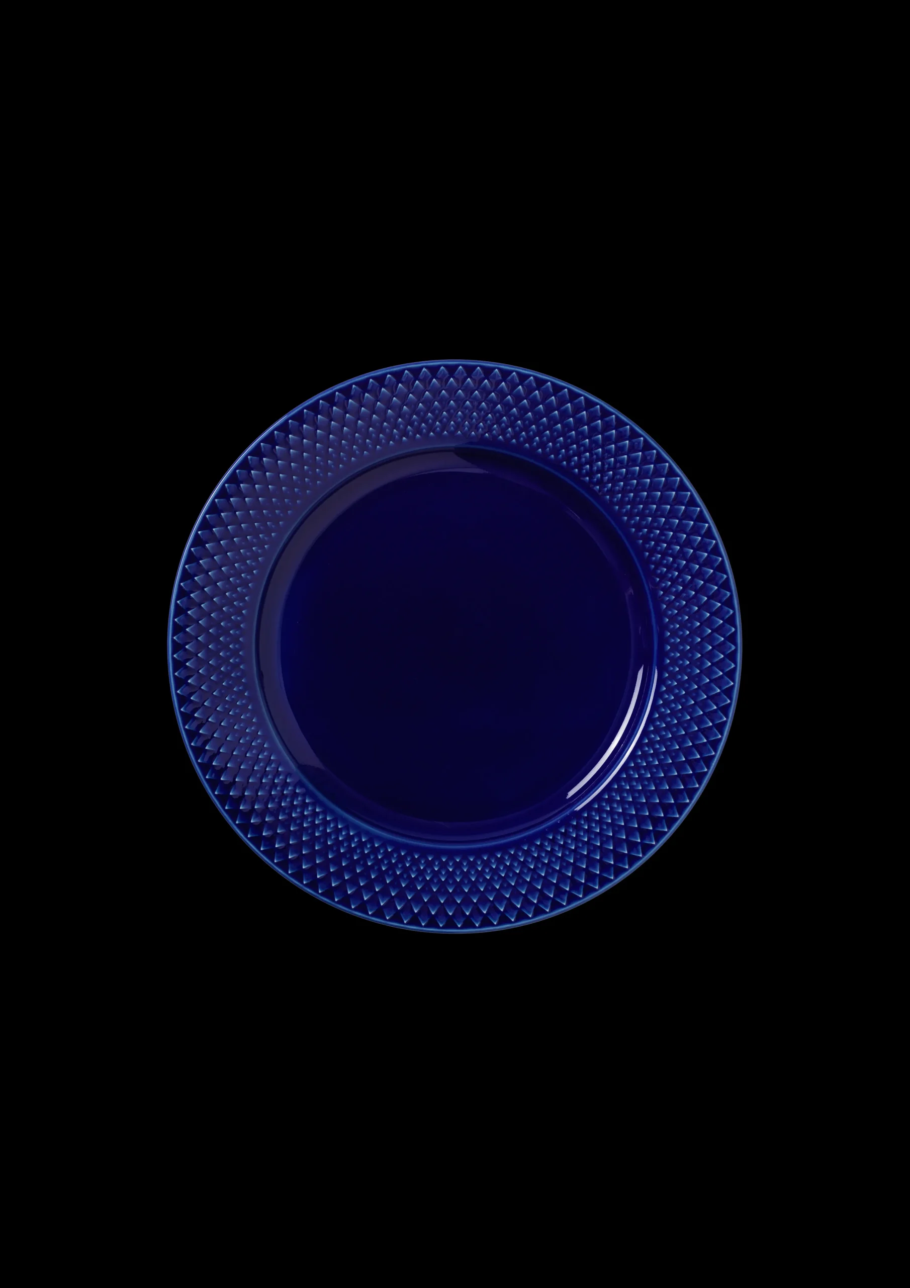 Lyngby Porcelæn Rhombe Color Lunsjtallerken Ø23cm mørk blå