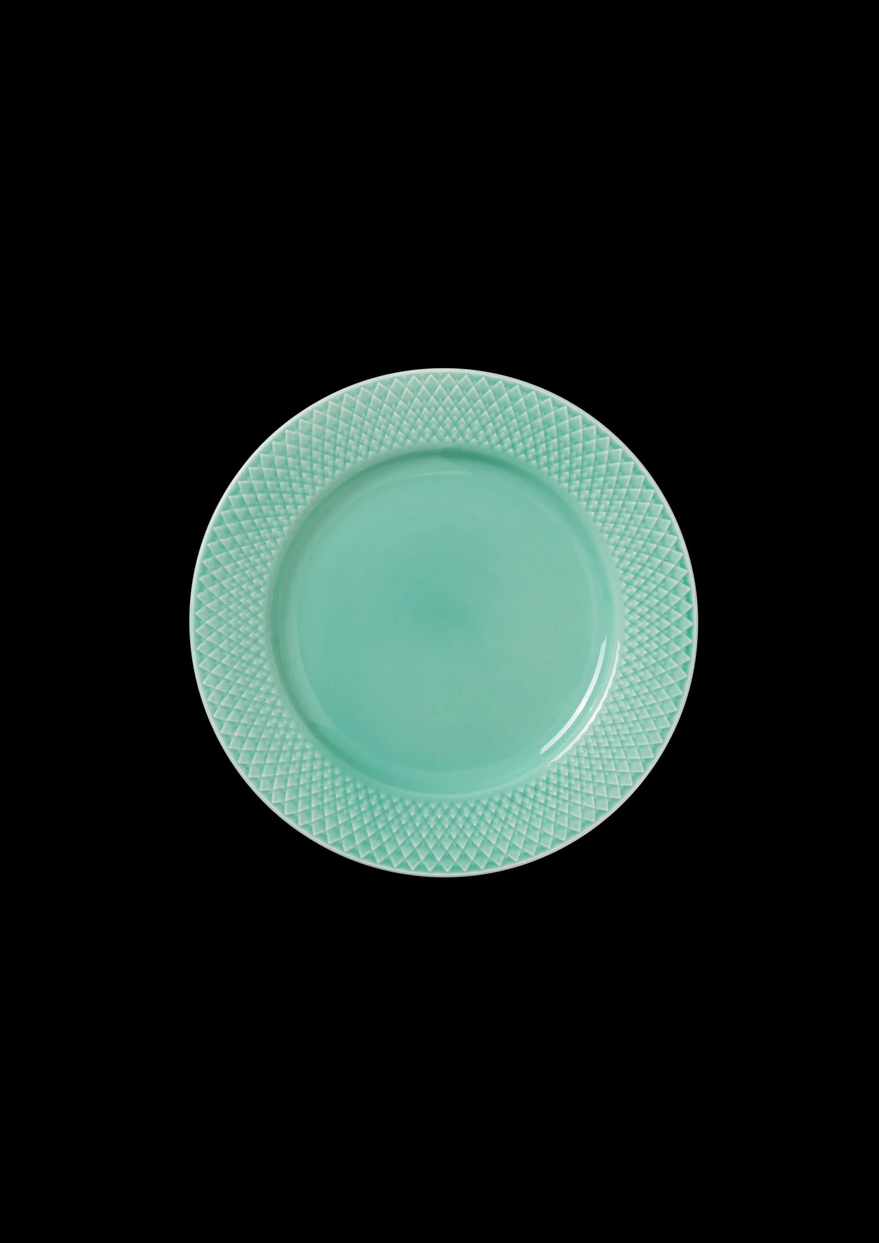 Lyngby Porcelæn Rhombe Color Lunsjtallerken Ø21 cm aqua