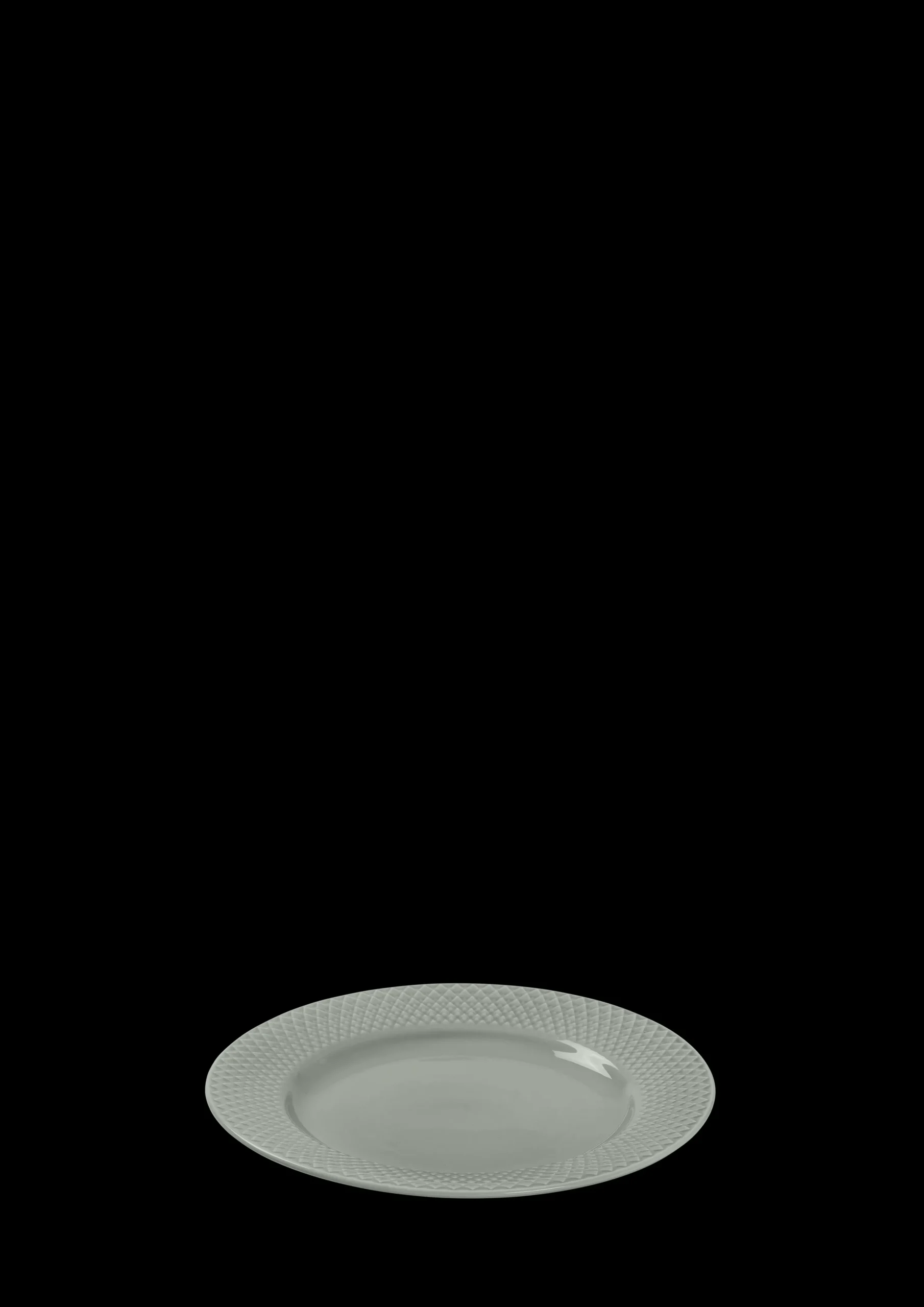 Lyngby Porcelæn Rhombe Earth Lunsjtallerken Ø21 cm moss