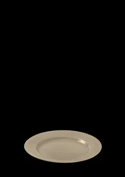 Lyngby Porcelæn Rhombe Earth Lunsjtallerken Ø23 cm clay
