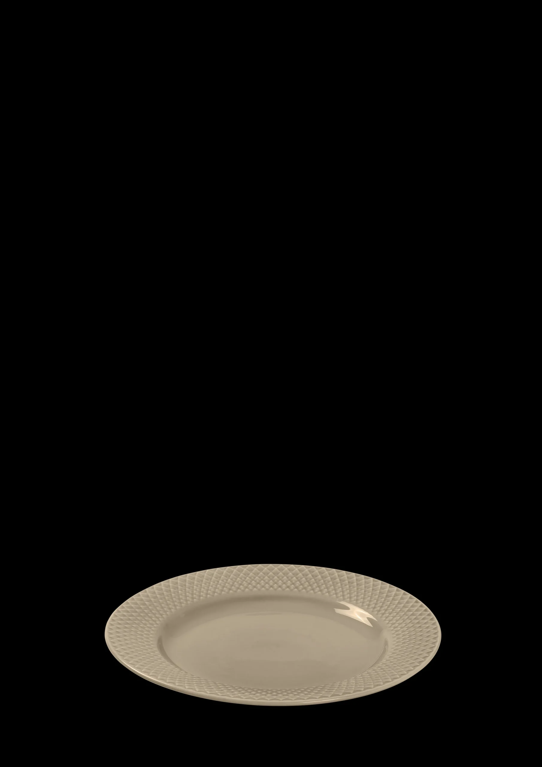 Lyngby Porcelæn Rhombe Earth Lunsjtallerken Ø23 cm clay