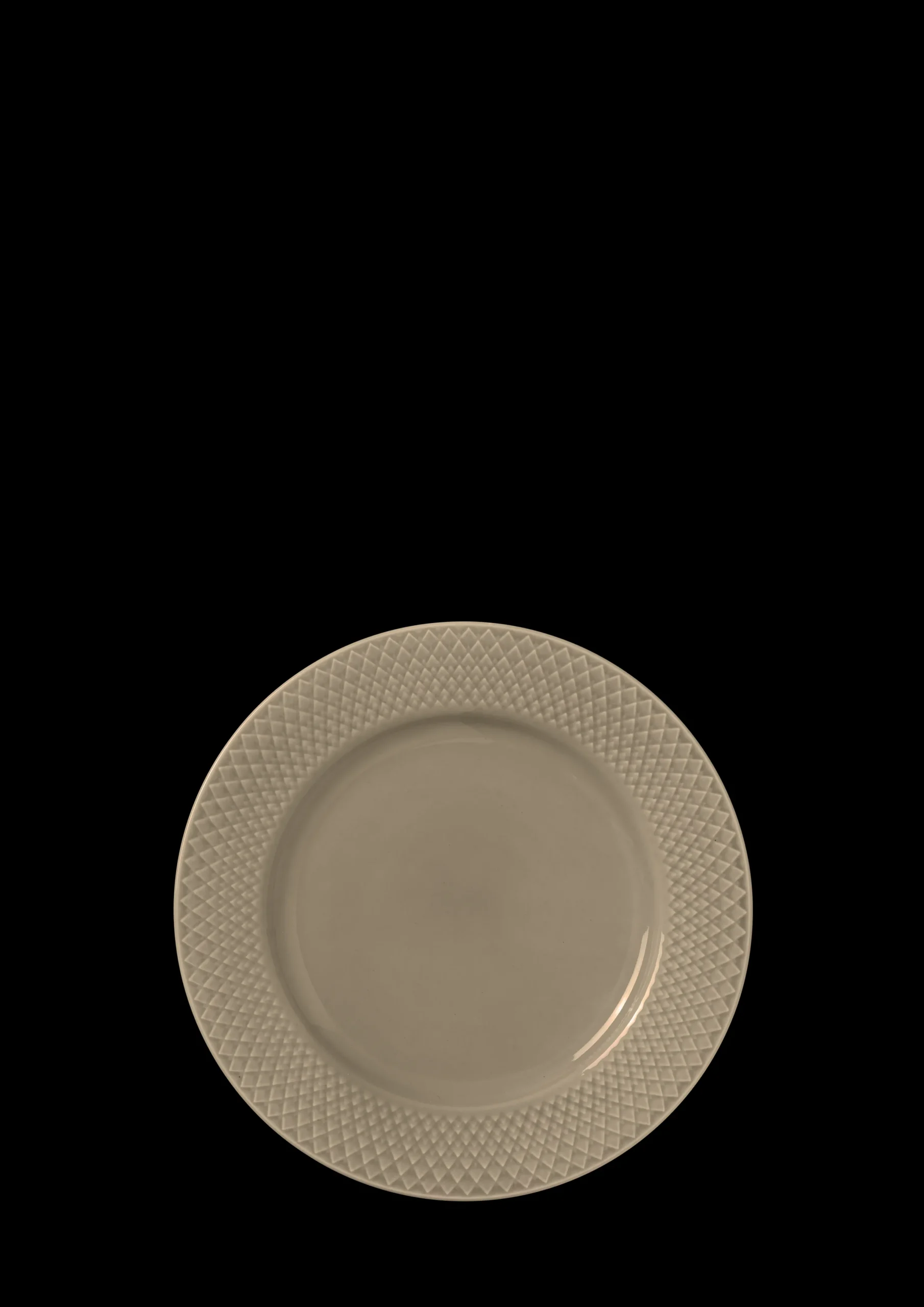 Lyngby Porcelæn Rhombe Earth Lunsjtallerken Ø23 cm clay