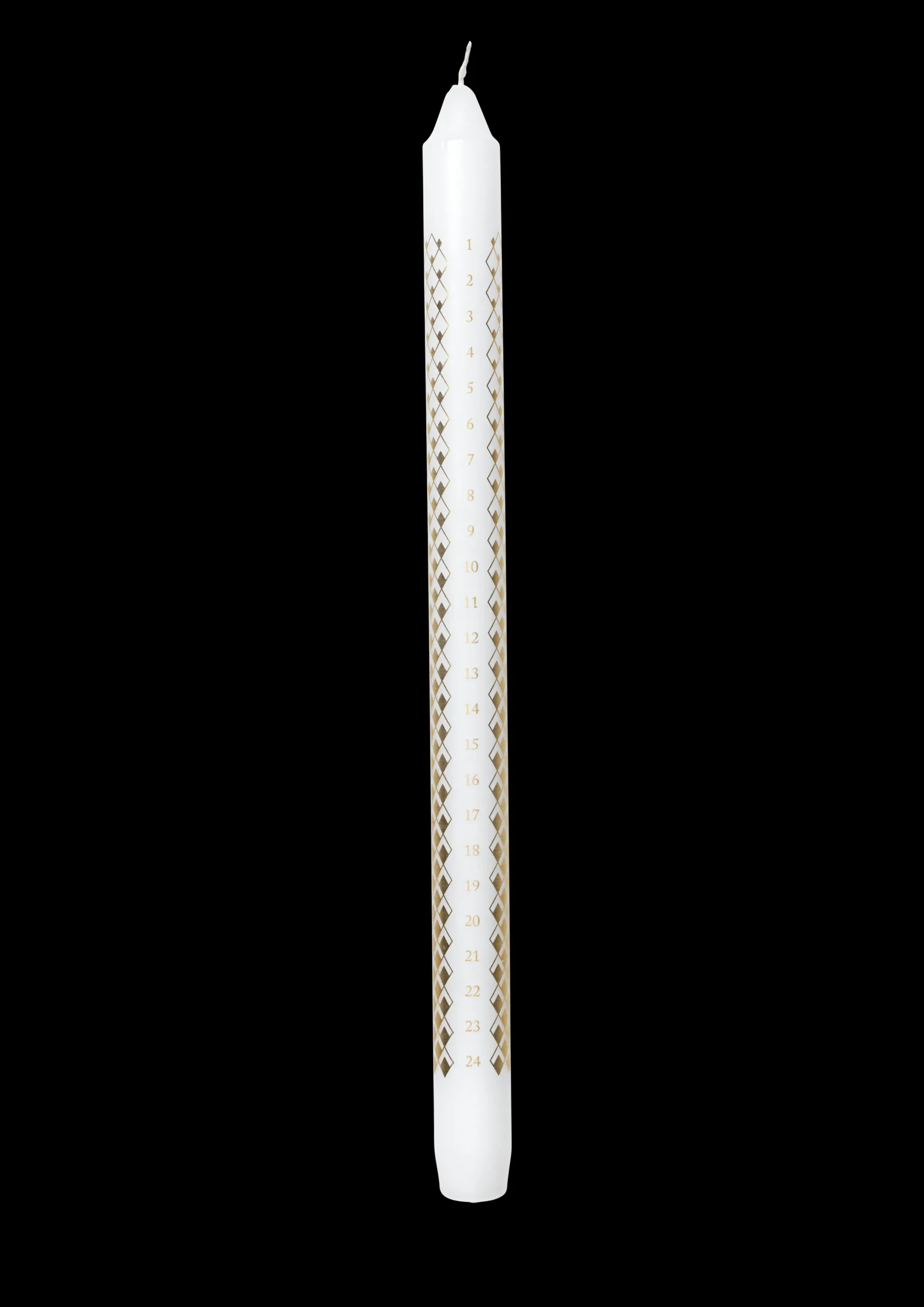 Lyngby Porcelæn Rhombe Kalenderlys Ø2.5 cm hvit