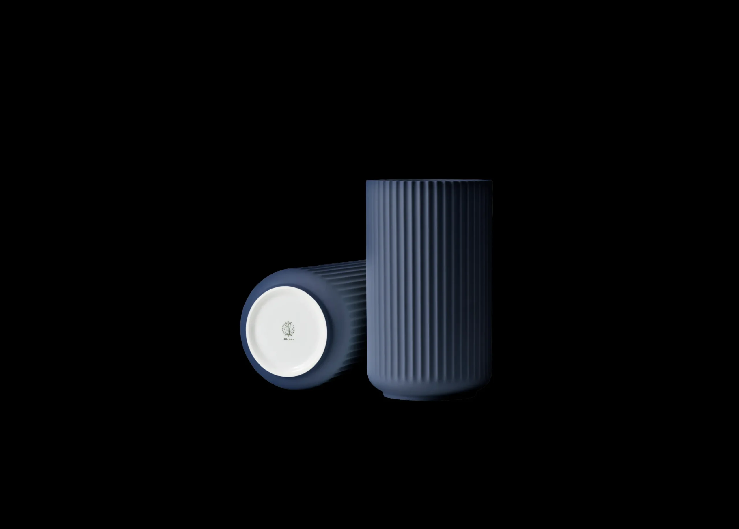 Lyngby Porcelæn Lyngby Vase H25 midnight blue porselen