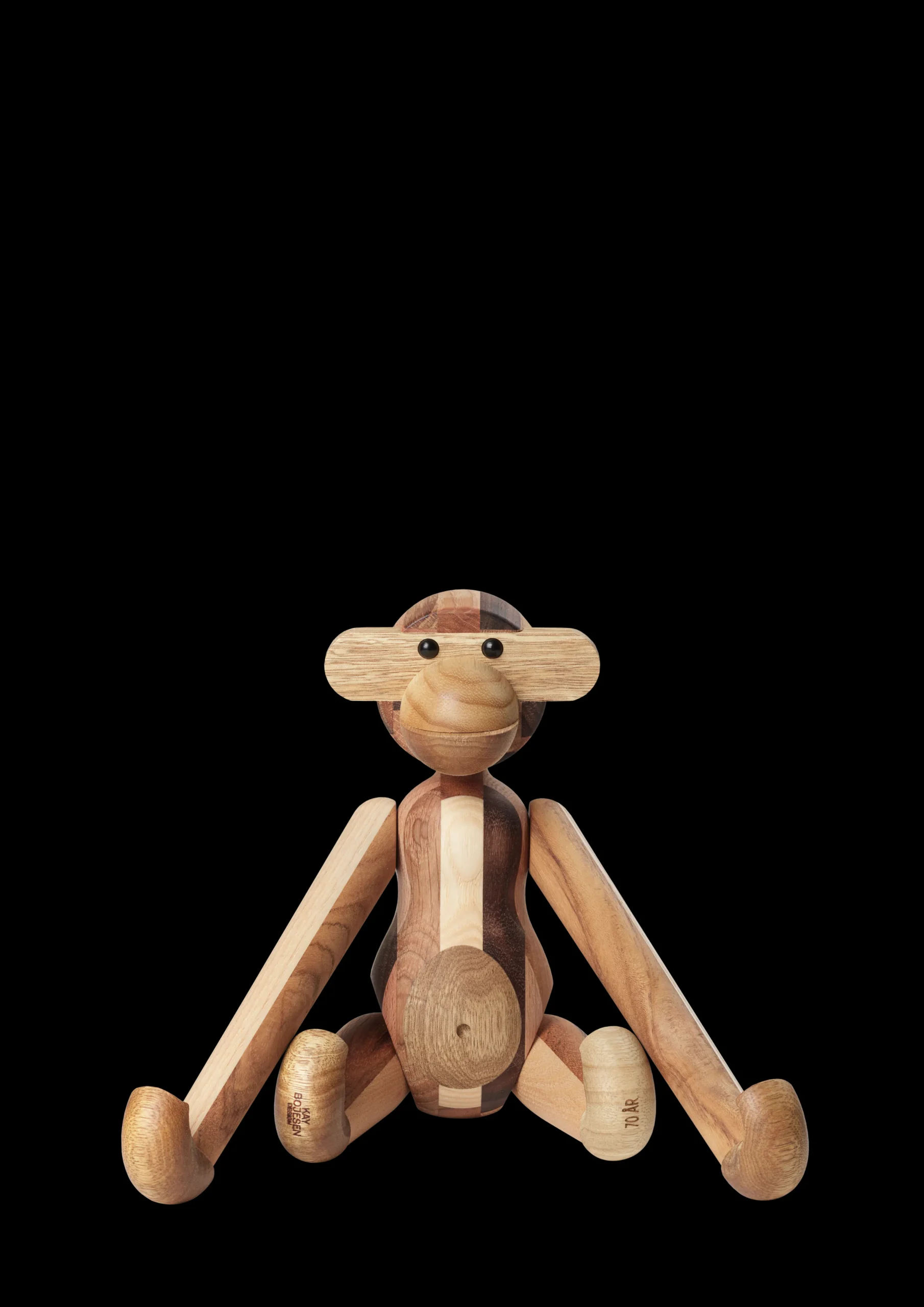 Kay Bojesen Monkey Medium Reworked jubileumsmiddels mixed tre